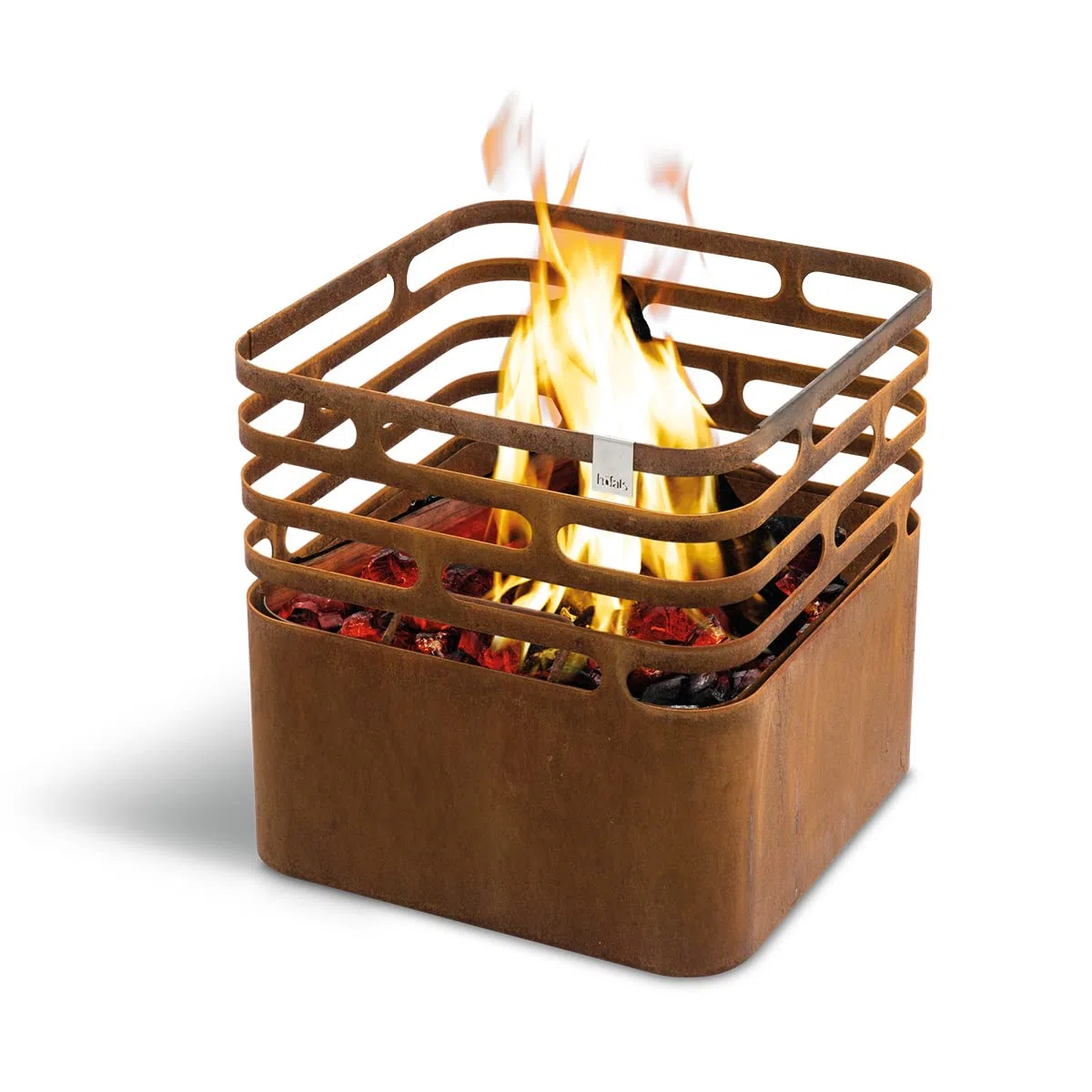 höfats Cesto di Fuoco Cube Acciaio corten Caminetto Griglia Sgabello Tavolo Giardino terrazza
