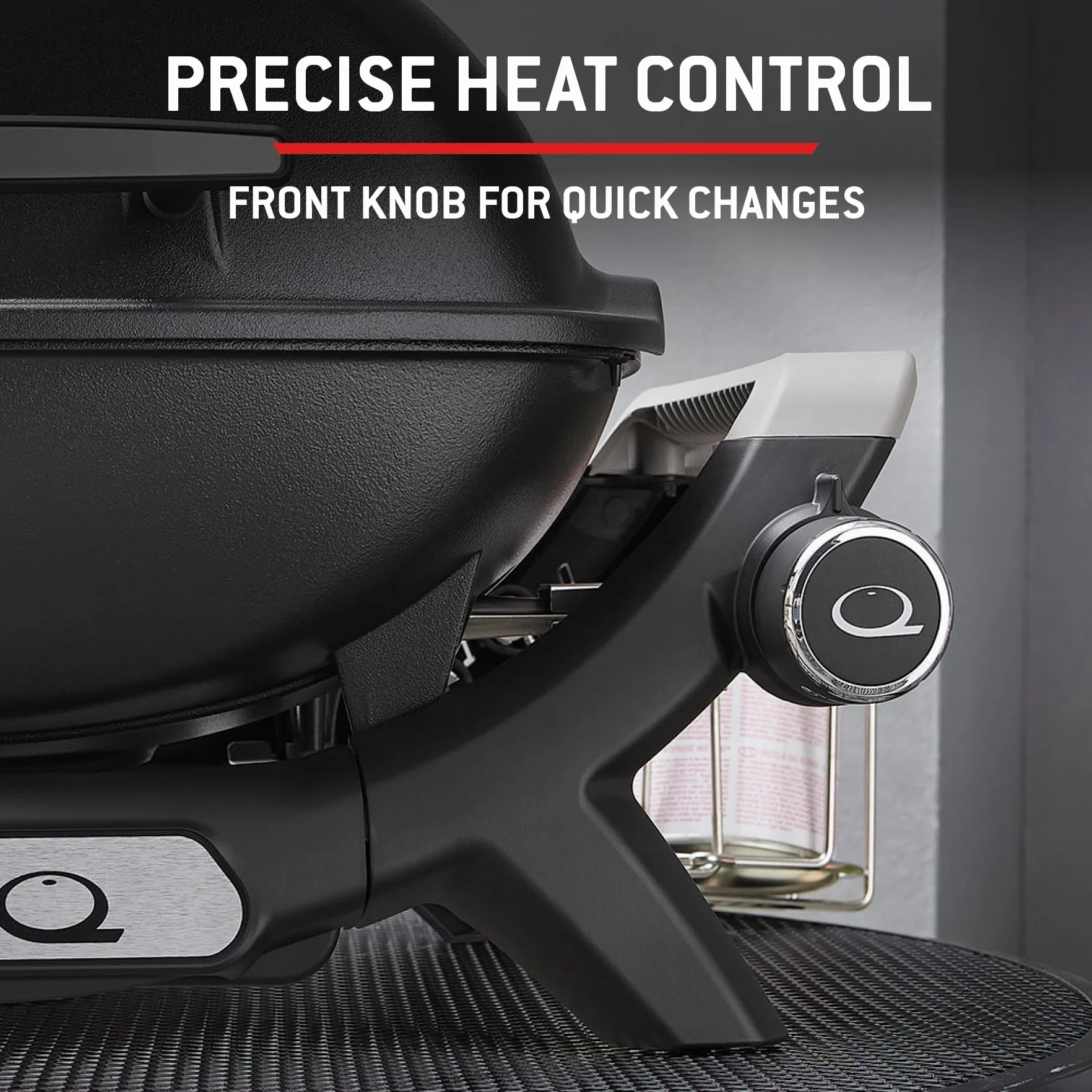 Weber Q 1100N barbecue a gas 42x31 cm superficie di cottura portatile 1 bruciatore griglia ghisa smaltata nero