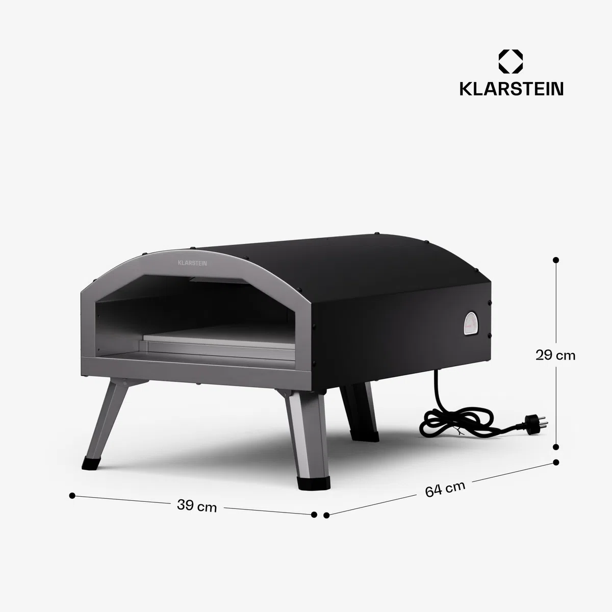 Klarstein LaFiamma Forno Per Pizza Elettrico 2200W Doppio Riscaldamento Termometro Pietra Inclusa 450°C