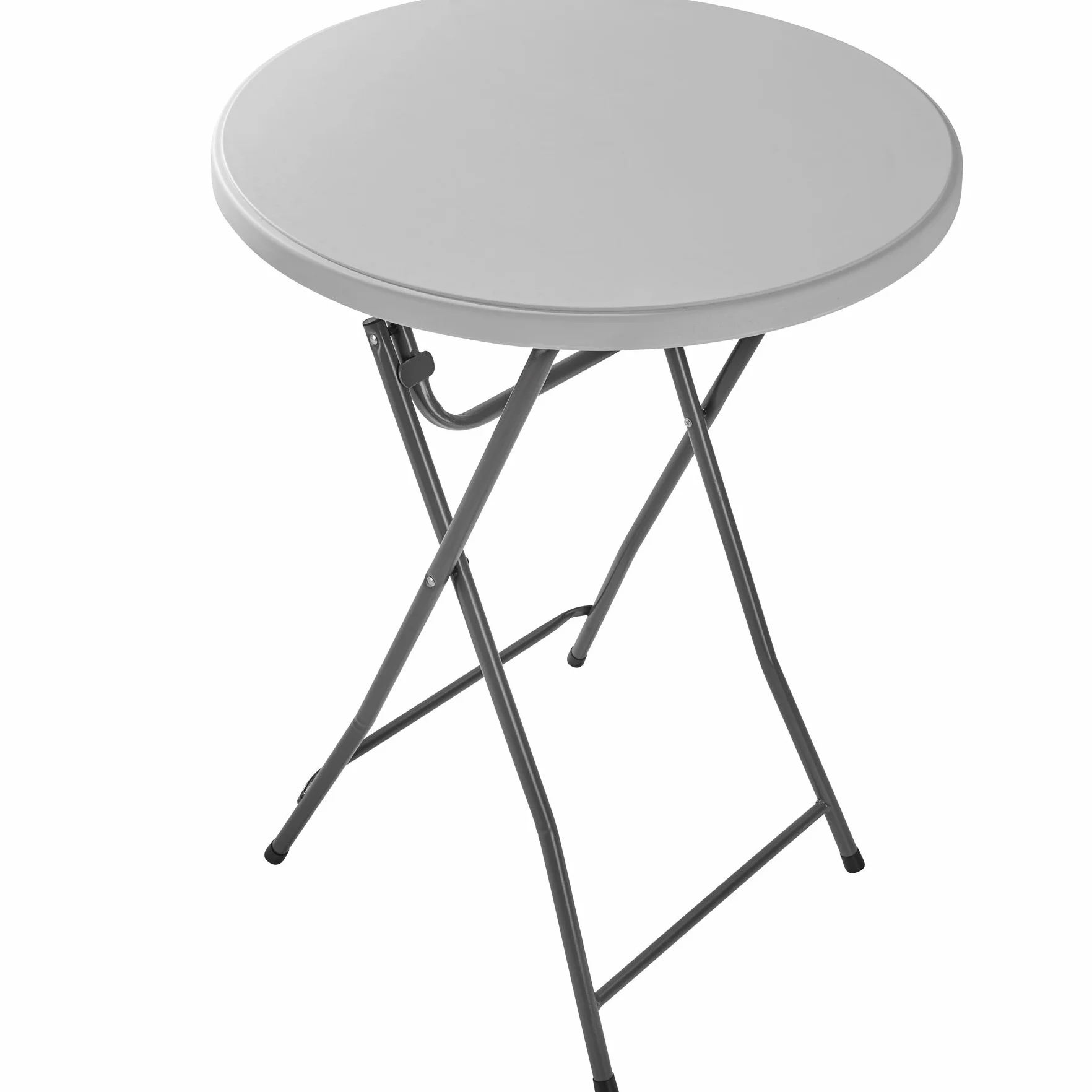 tectake® Tavolo Alto da Bar, Tavolo Bistrot Pieghevole, Tavolo da Cocktail Rotondo, Tavolo da Buffet per Interni ed Esterni, Portata 180 Kg, Struttura in Acciaio, 80x80x110 cm