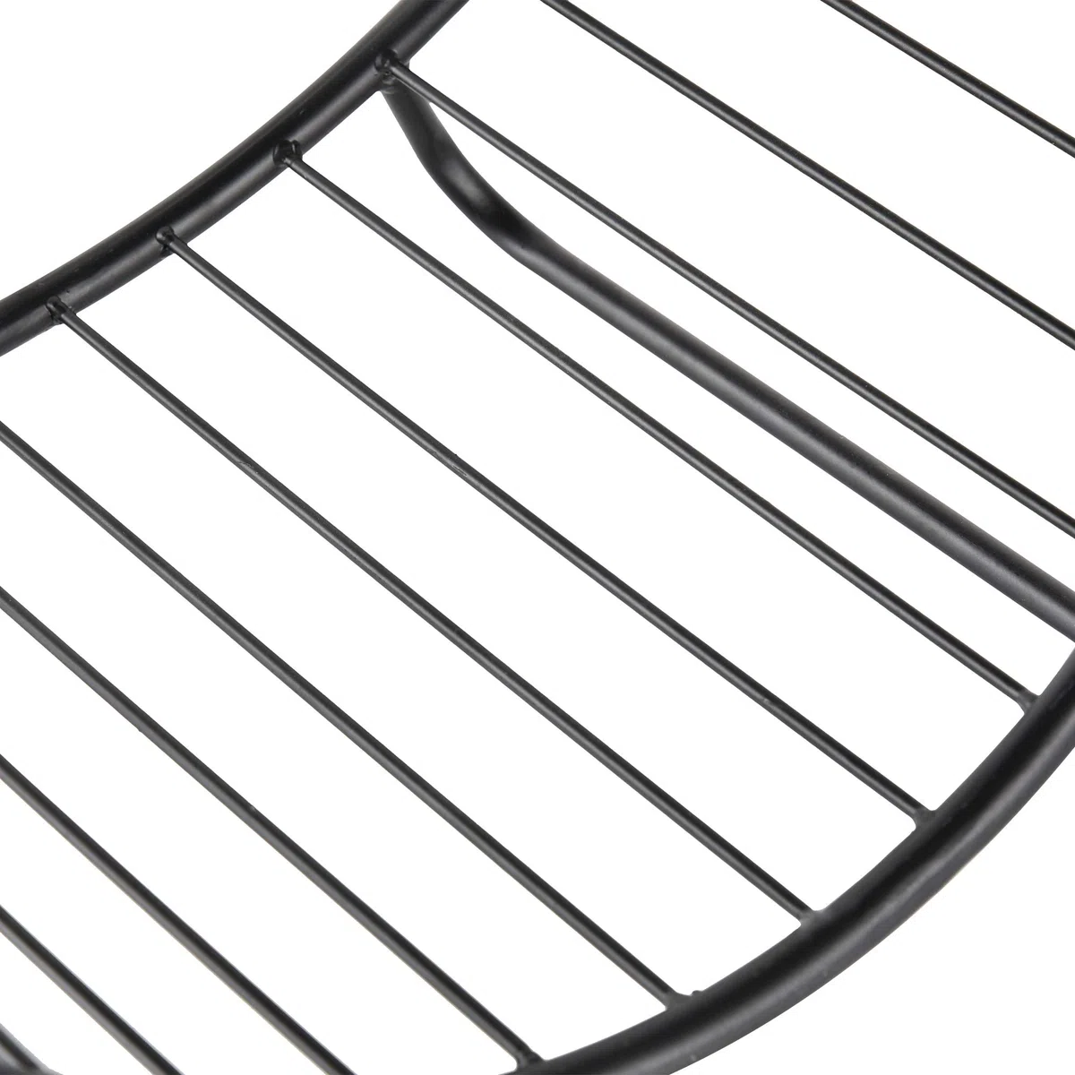 Outsunny Portalegna in Metallo per Camino, Porta Legna a Cesto, 45x29.5x47cm, Nero