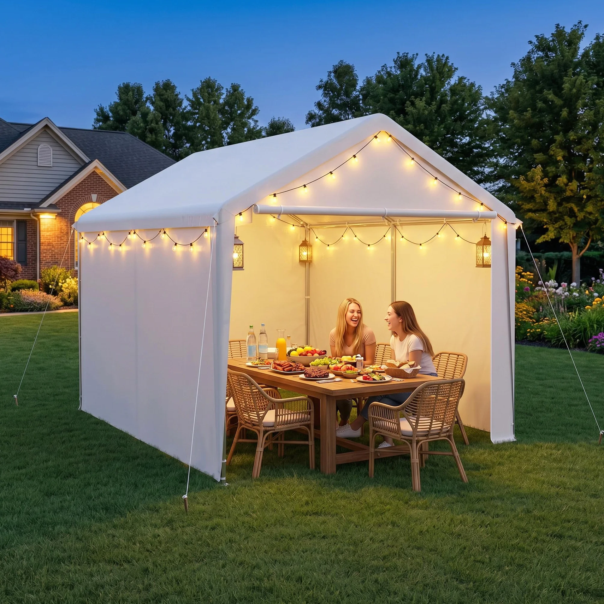 Tenda da magazzino ACXIN 3x4 m impermeabile telo in acciaio e PE per giardino attrezzi auto