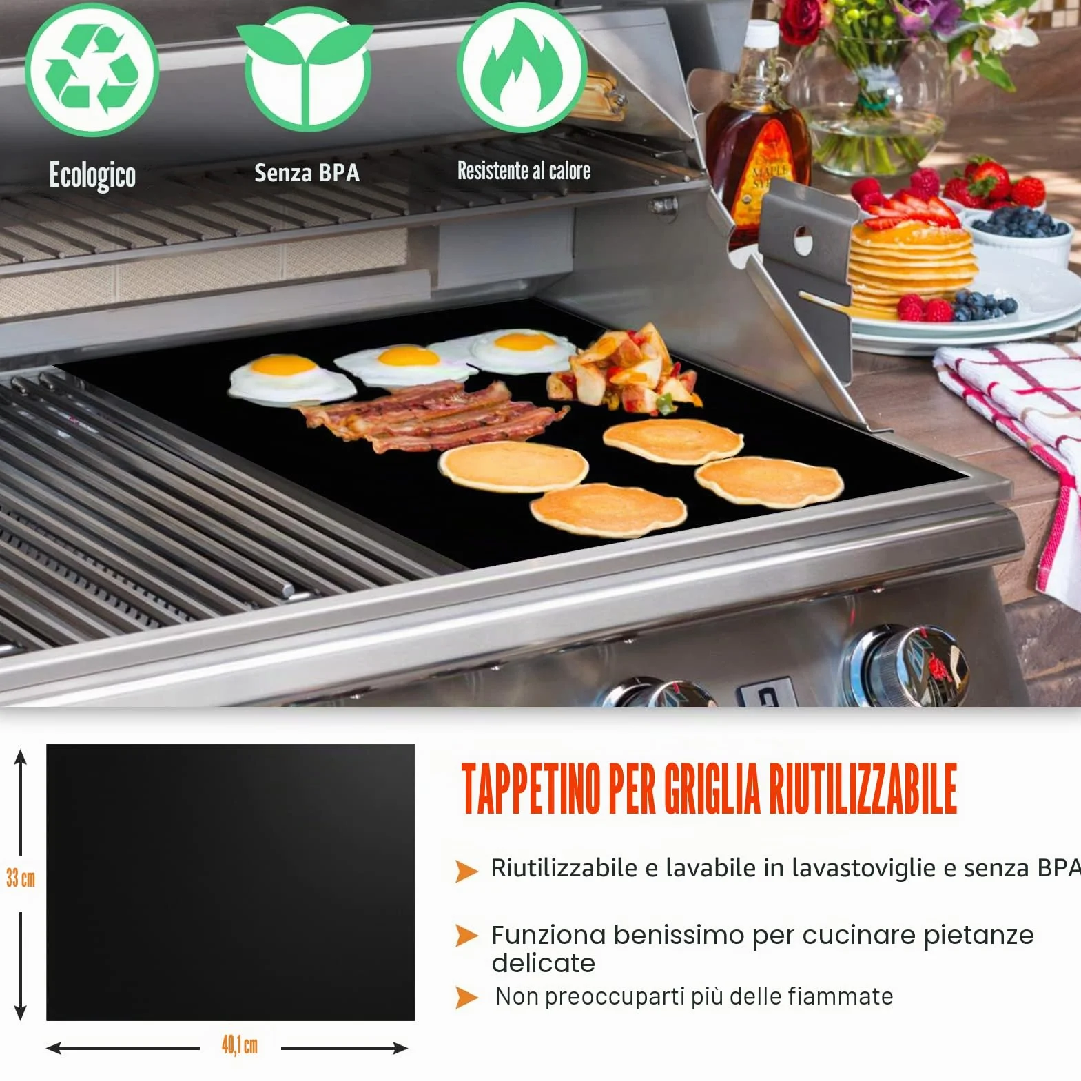 Grilliance Set di 38 posate per barbecue, in acciaio inox, accessori per barbecue per uomini, regalo di compleanno, set di utensili per barbecue di alta qualità, valigetta per barbecue，marrone