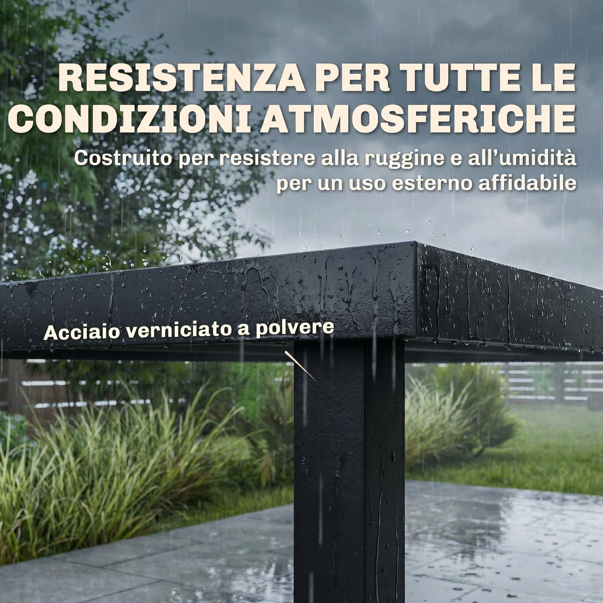 Outsunny Set Tavolo e Sedie da Giardino 7 Pezzi, Mobili da Esterno con Tavolo Rimovibile e 6 Sedie Impilabili in Texteline Grigio