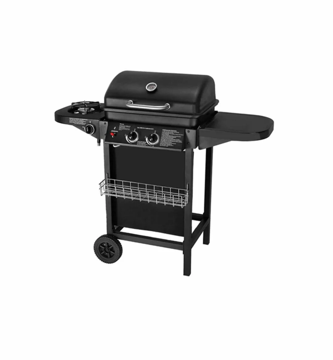 Barbecue a gas 2 bruciatori compatti 8,7 kW acciaio