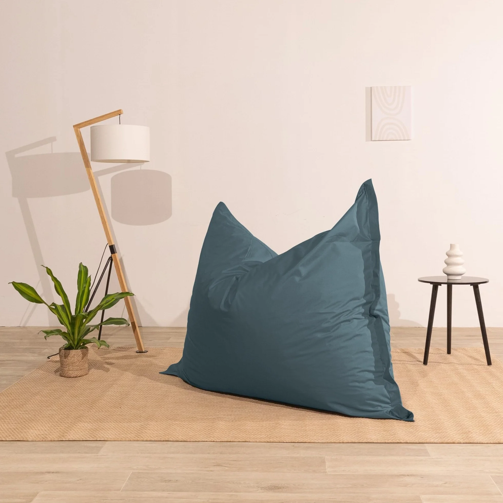 Pouf da Esterno Giardino Impermeabile Anti-UV 180x140 cm Grigio Scuro
