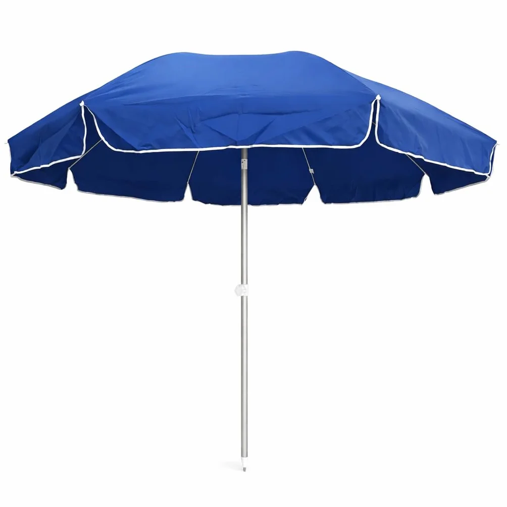 DANYX Ombrellone XXL Mare Spiaggia 240cm Palo Alluminio Stecche Fibra di Vetro Antivento Protezione UV50+ Inclinabile con Custodia e Punta a Trivella
