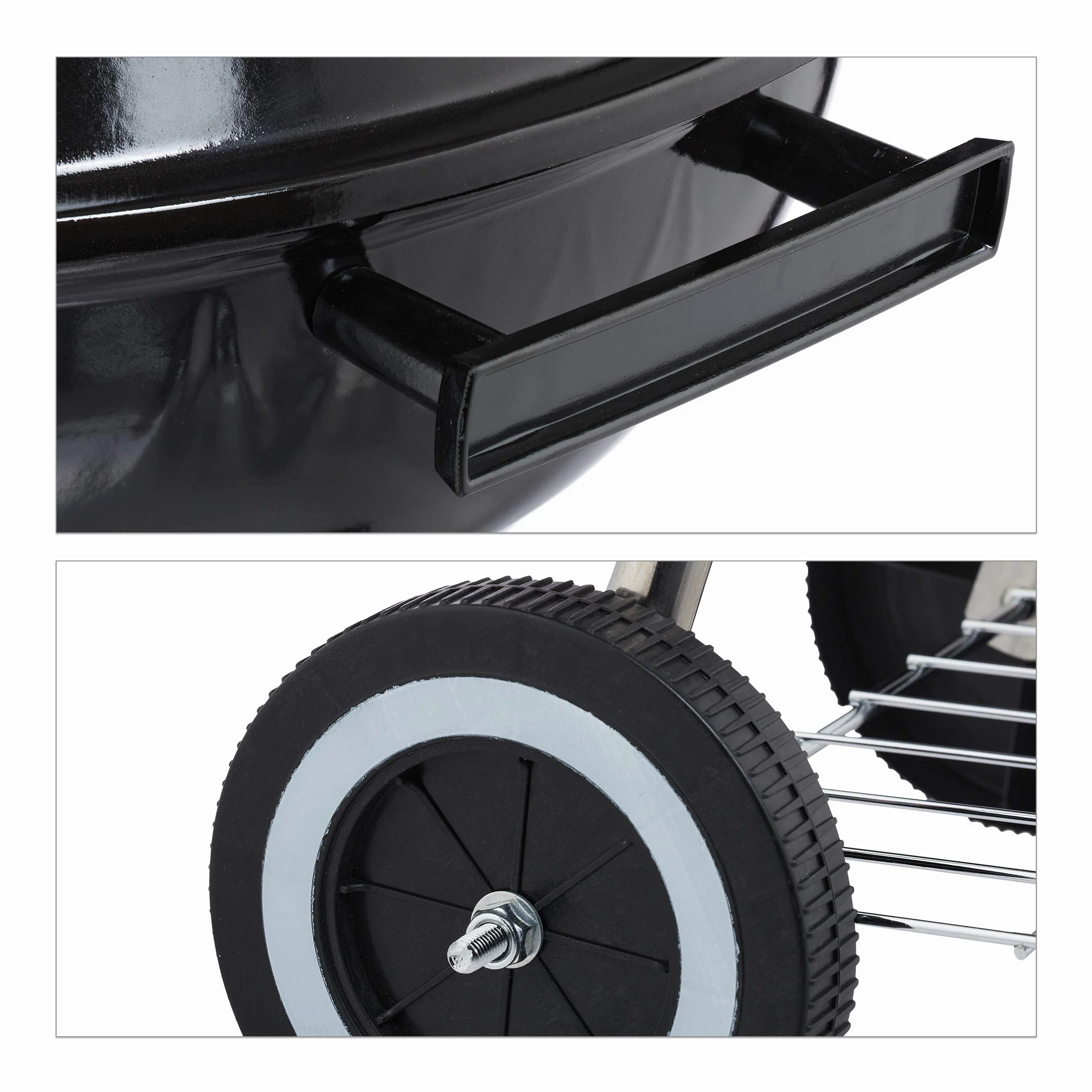 Relaxdays Barbecue Sfera Pieghevole Portatile Griglia 40 cm Nero