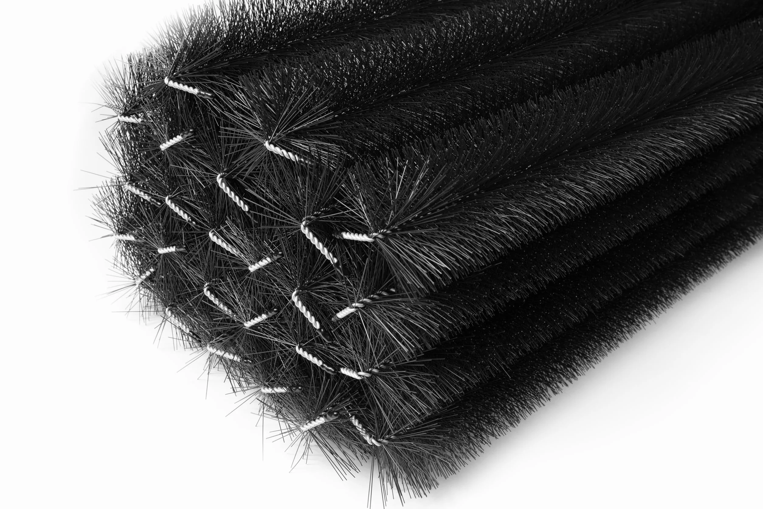 Spazzola per Grondaia 42m Ø 12 cm| Protezione Foglie e Rami | Difesa Animali e Uccelli | Installazione Facile | Adatta per Grondaie Semicircolari, Nero, Ciniglia