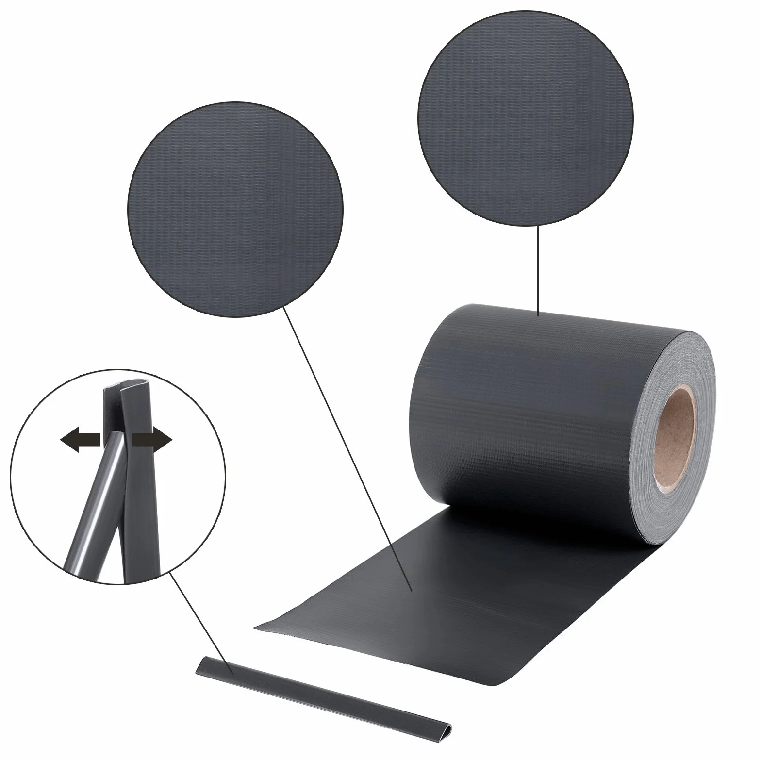 SONGMICS GPJ50GY Strisce frangivista in PVC, extra spesse con 25 clip di fissaggio, 50 m x 19 cm