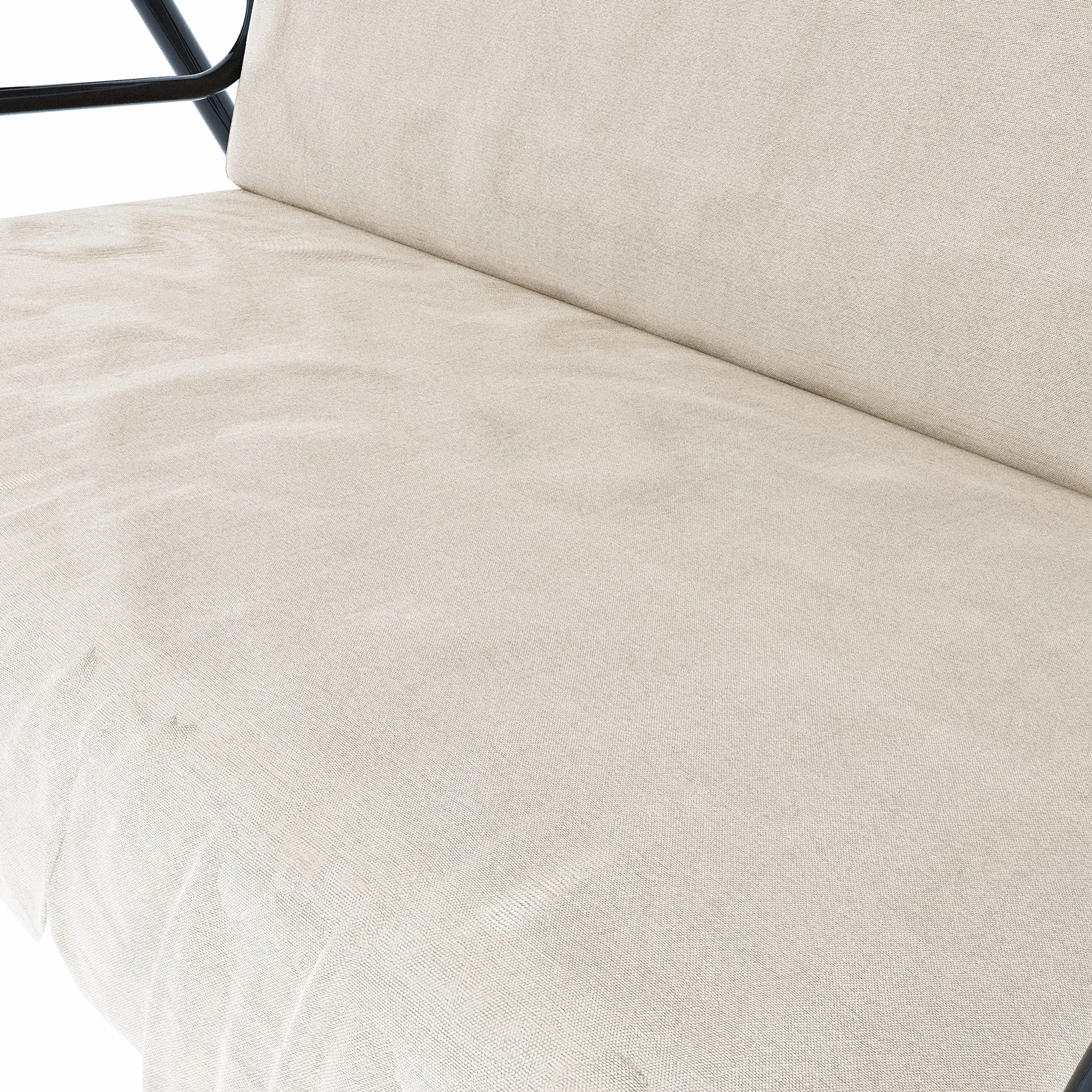 Arreditaly Dondolo 3 Posti Con Tettuccio Parasole Regolabile Cuscini Imbottiti Struttura Robusta In Acciaio Verniciato Da Esterno Giardino Balcone Terrazzo Piscina 170 x 110 x 153 Cm (Beige)