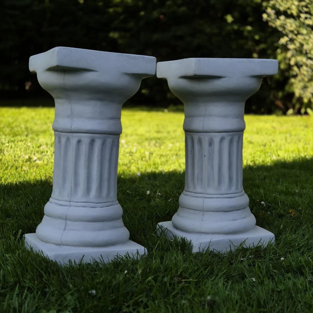 FABRIQ Colonna dorica pietra grigio anticato 39 cm 18x18 cm dekoracja ogrodowa odporna na warunki atmosferyczne