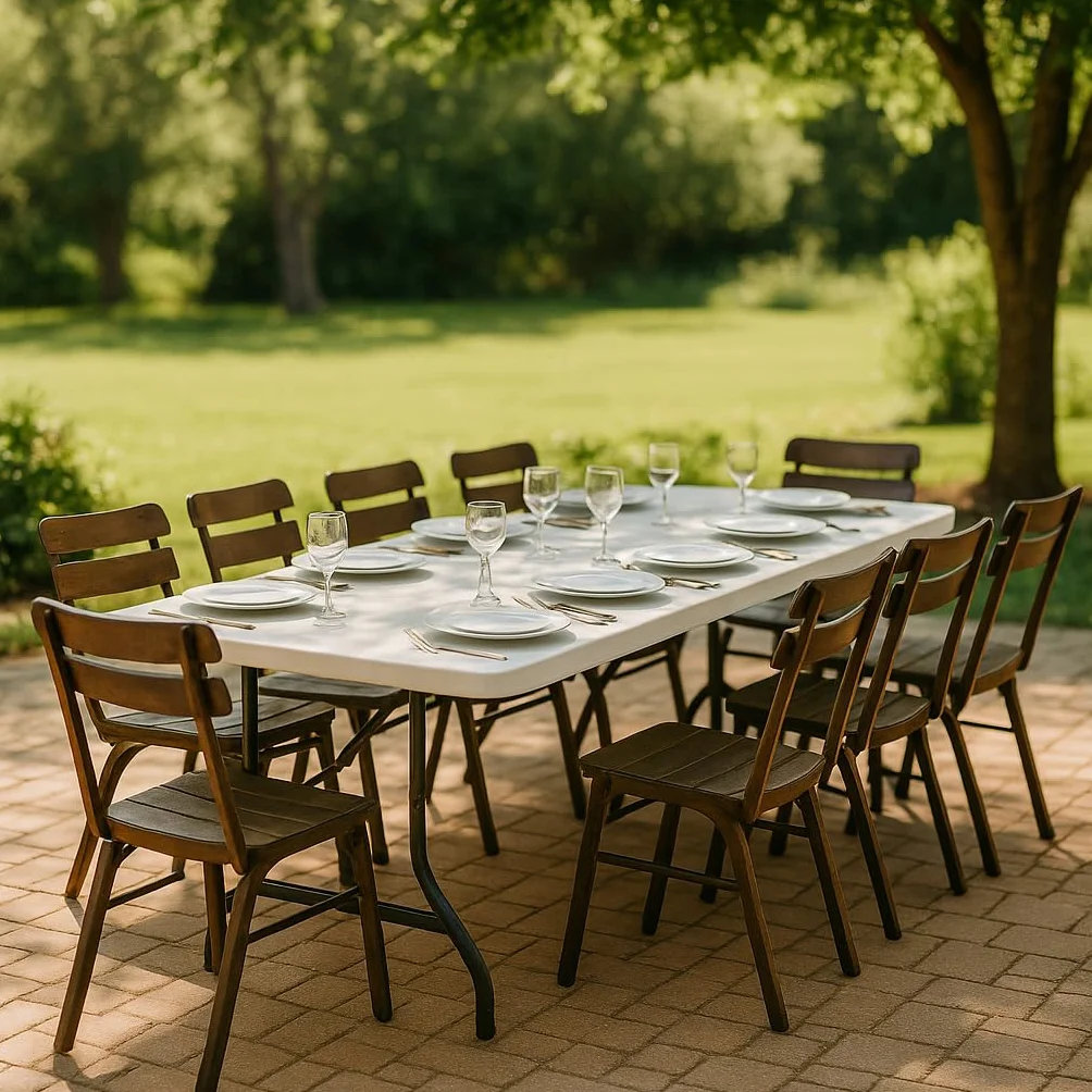 Brigros Tavolo Pieghevole Da Giardino 180x70x74 Pieghevole A Valigetta Con Maniglia Salvaspazio