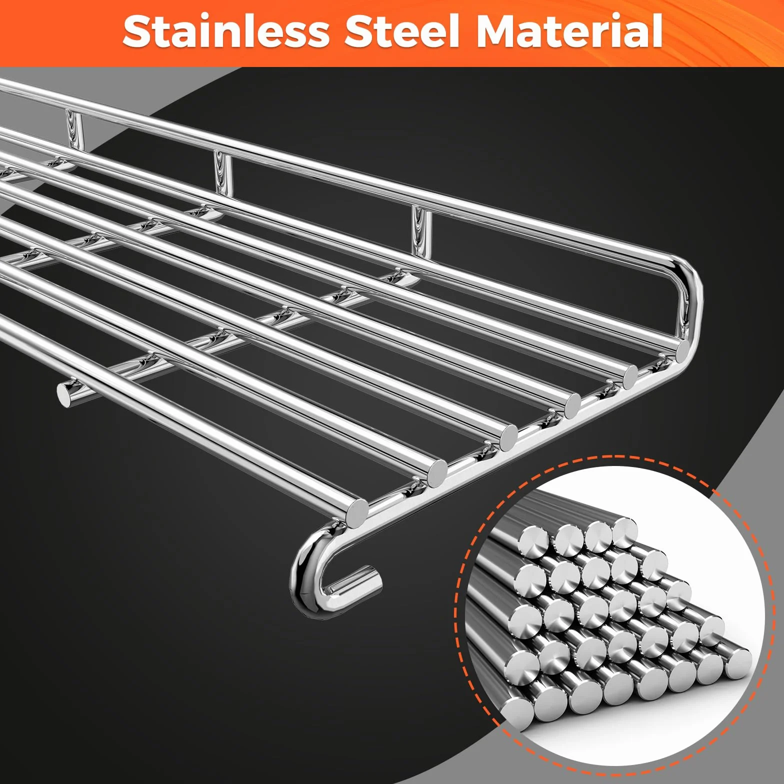 QuliMetal Griglia riscaldante in acciaio inox per griglie Weber Genesis II serie 300 (E-310/E-315/E-330/E-335/S-310/S-335) - Ricambio per Weber 66044