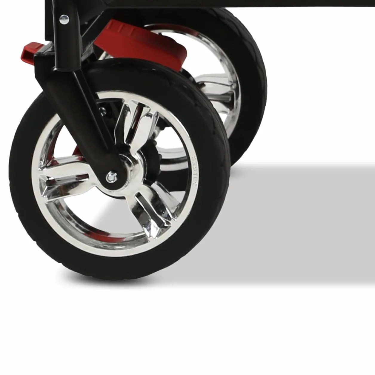 FUXLIFE Carrello Pieghevole FX-CT800 Grigio • Bollerwagen richiudibile con spazio extra per le gambe • Tettuccio parasole e ruote larghe • Volume 105 L e portata 75 kg