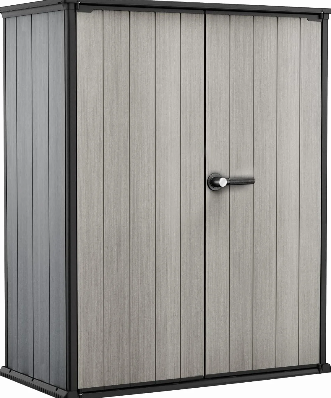 Keter Duotech High Store Plus Casetta per attrezzi da esterno, Grigio, 170.4 x 140 x 73.6 cm
