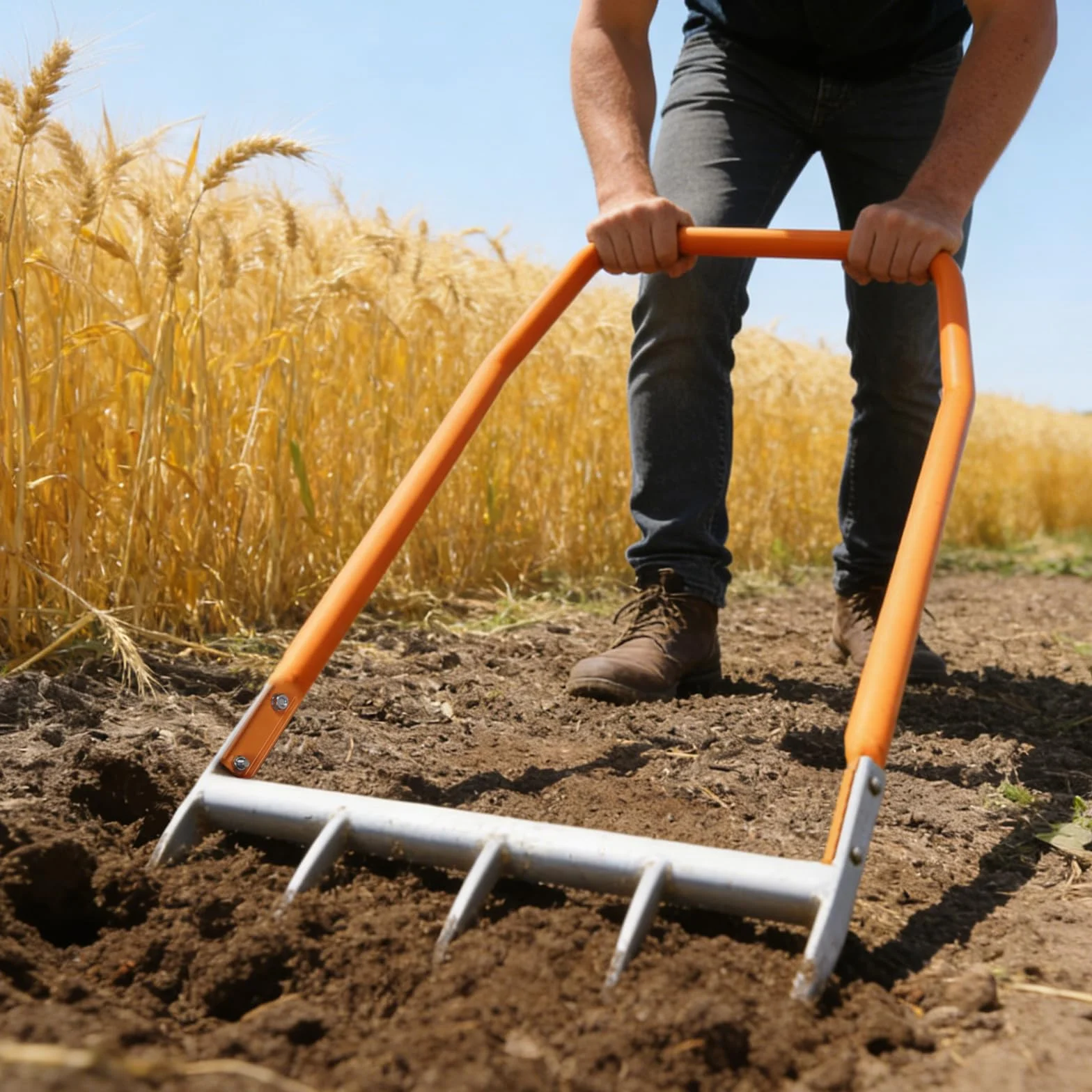 EFUTURETIME Forca Vanga con 5 Denti Doubleshaft 135cm | 50cm Larghezza di Lavoro | Lunghezza Dei Denti 25cm | Allentamento Ottimale e Ventilazione Delle Aiuole