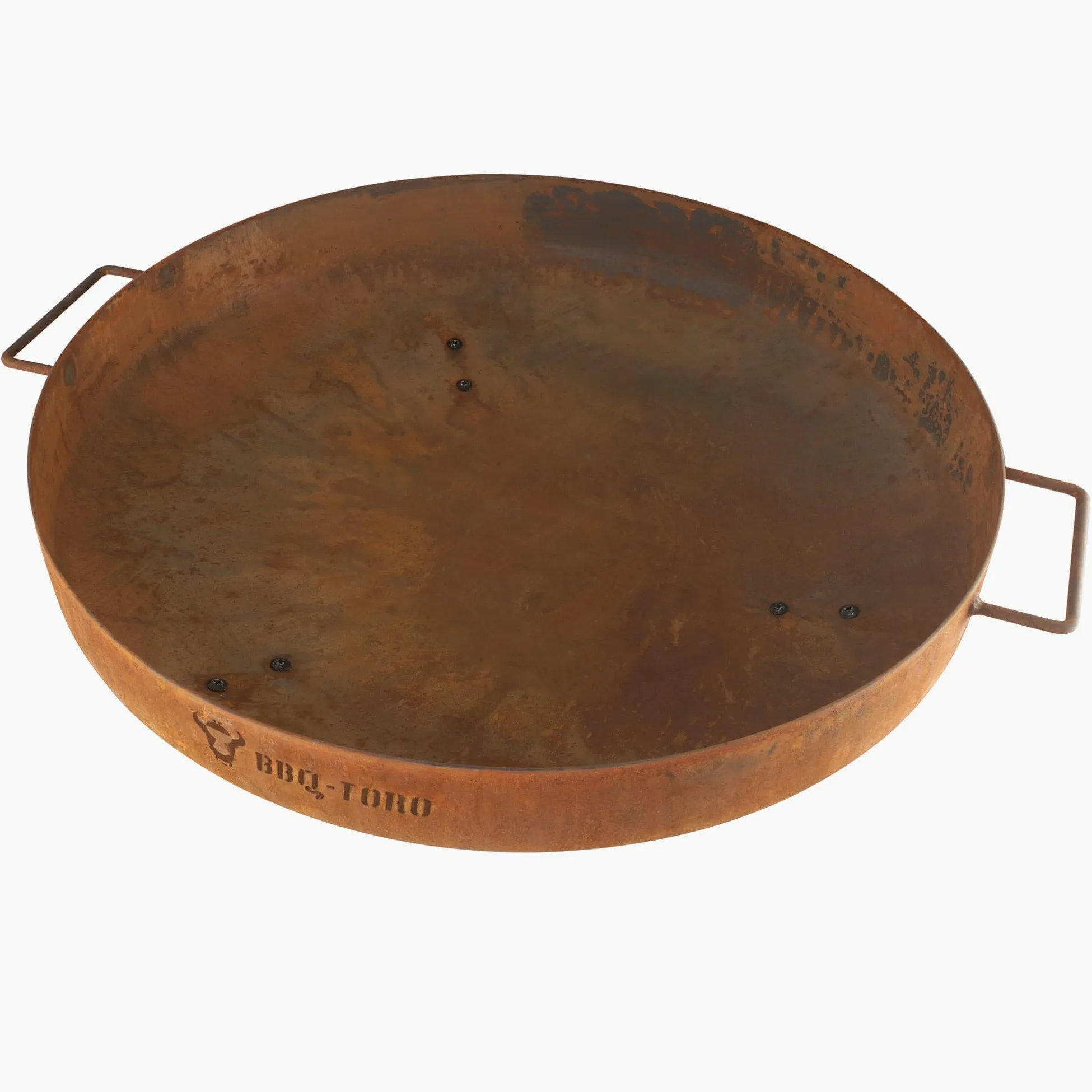 BBQ-Toro Ciotola per fuoco Ø 60 cm | effetto ruggine | ciotola per fuoco da esterno con tre gambe e due maniglie | Braciere da giardino, pozzo per fuoco, vassoio per fuoco