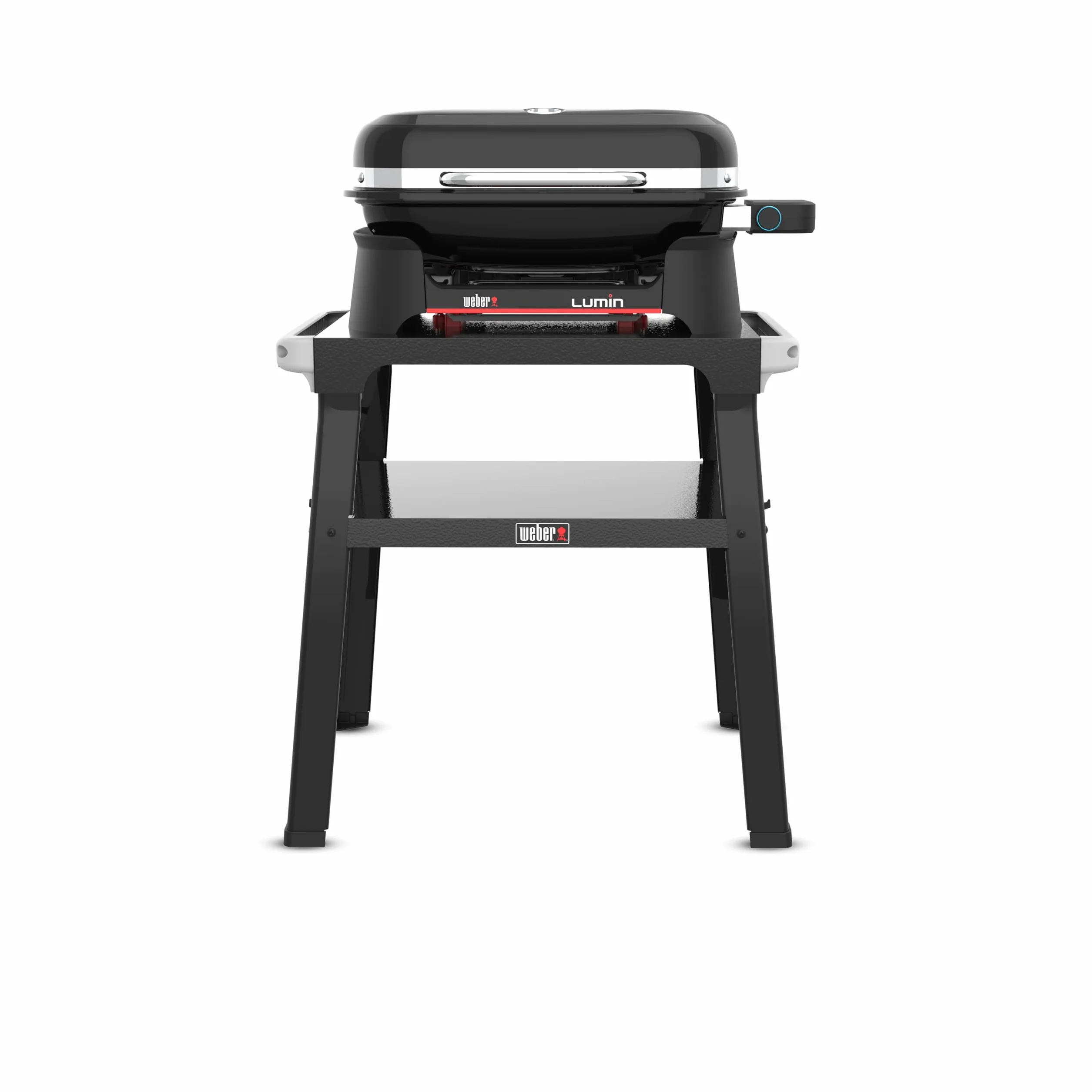 Weber Lumin Barbecue Elettrico 315°C Griglie Ghisa Smaltata Porcellana 33x49 cm Nero