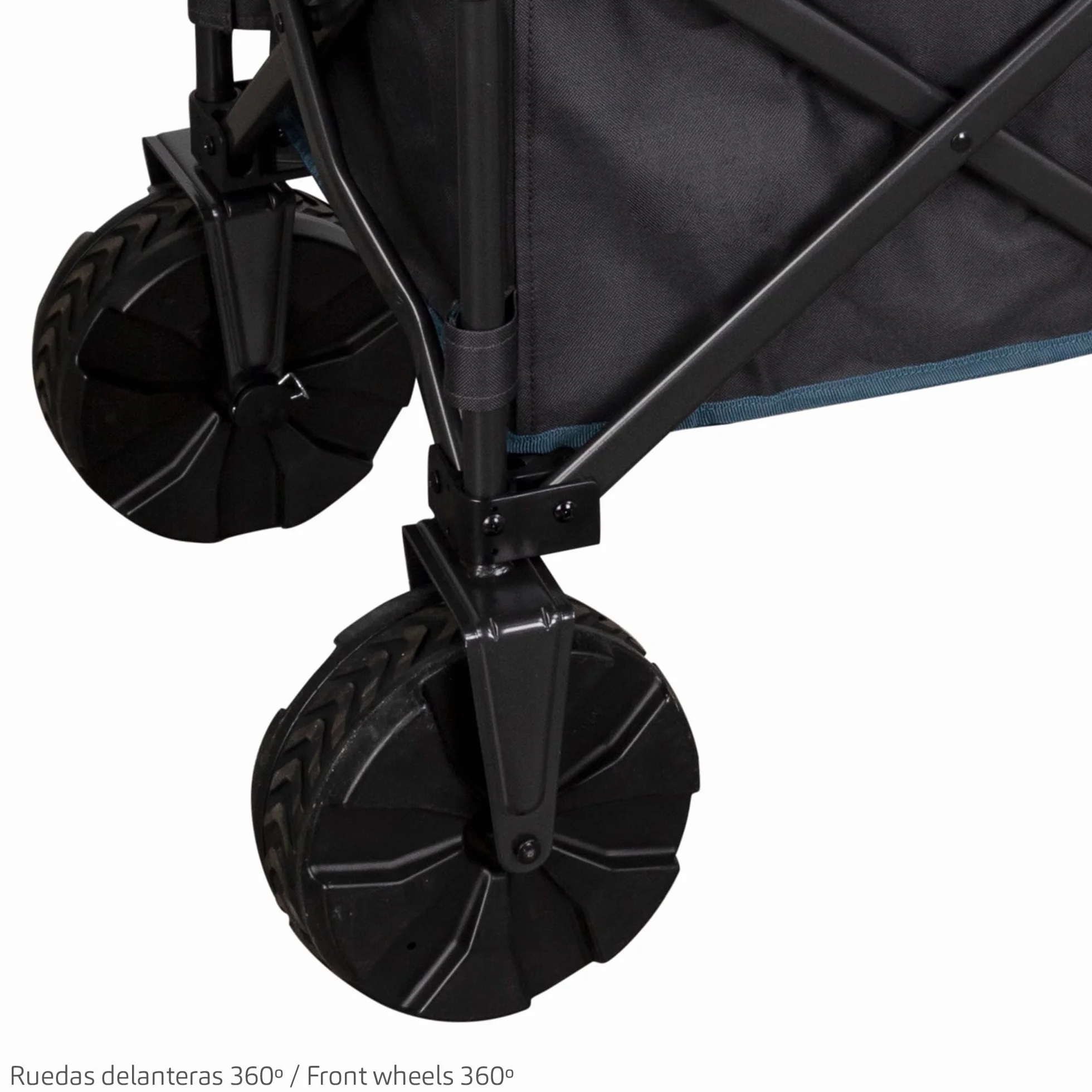 Aktive 62620 Carrello da trasporto pieghevole 91x49x99 cm con grandi ruote fuoristrada