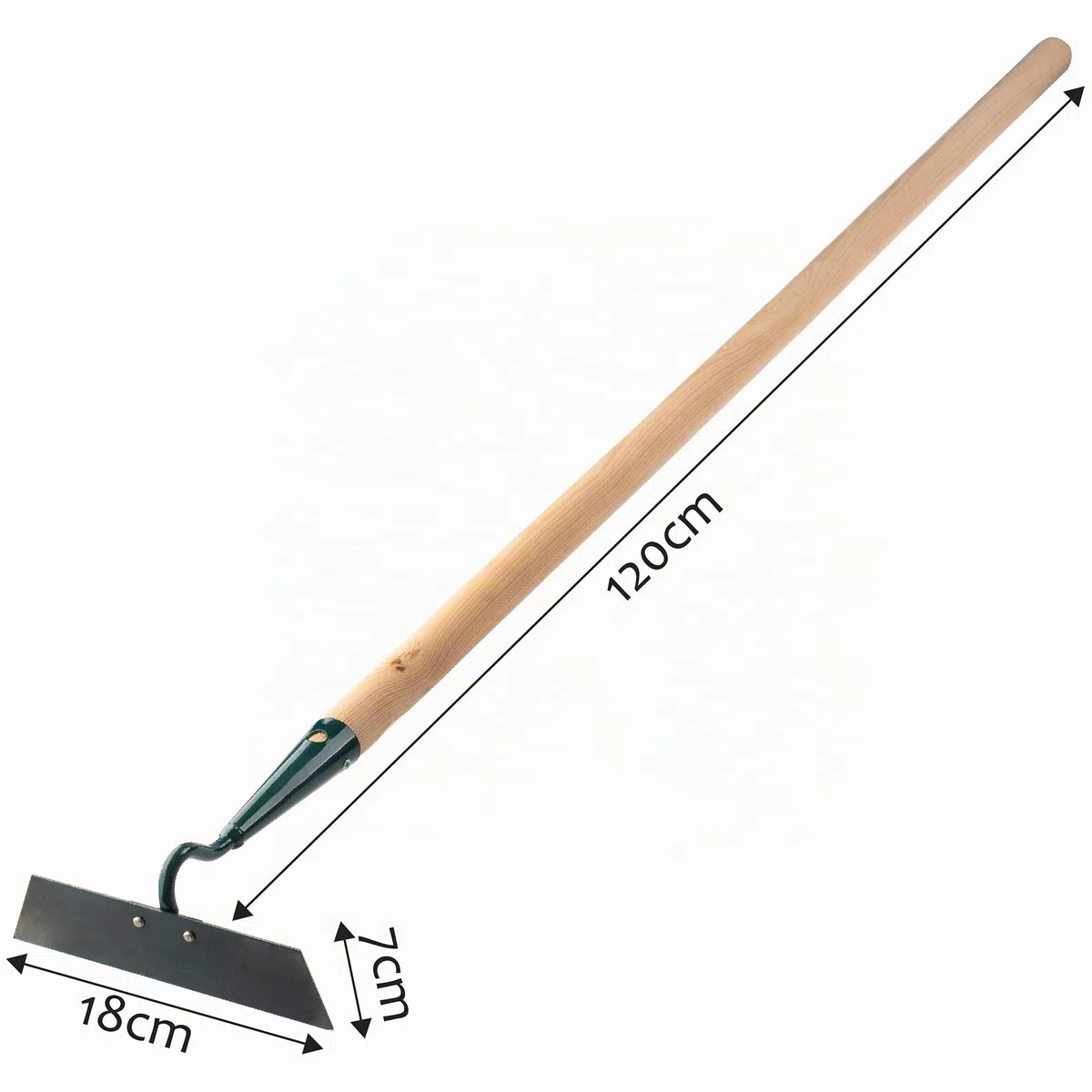 KADAX Zappa, Zappa da Giardino allentamento, Ventilazione e diserbo pavimentogiardino, Metallo, Accessori da Giardino, Rimuovere Le Erbe infestanti(Larghezza di Lavoro: 18 cm, con Manico in Legno)