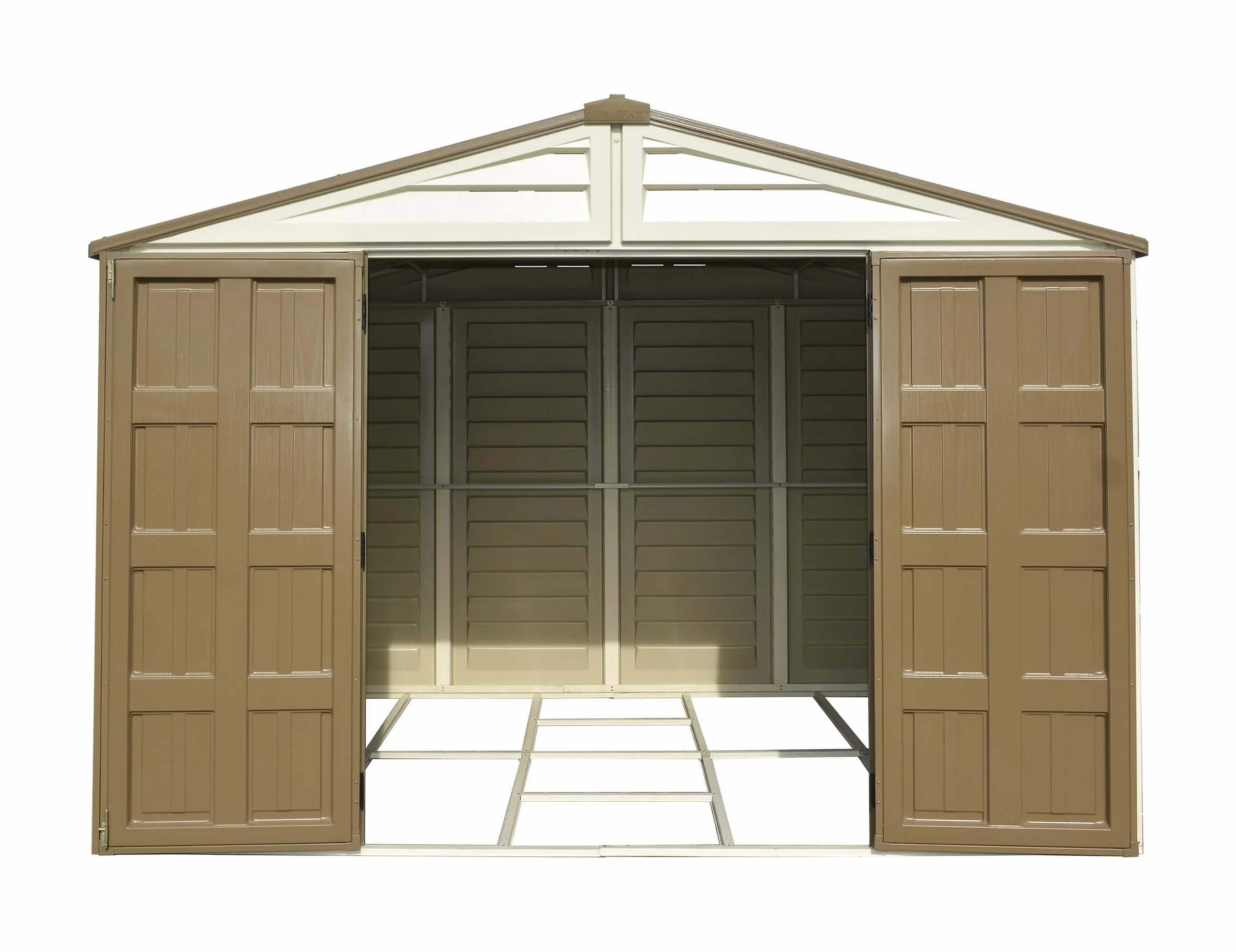 Duramax WoodBridge Plus, Dimensioni esterne (LxPxH): 324,8 x 247 x 233,2 cm — Beige e marrone