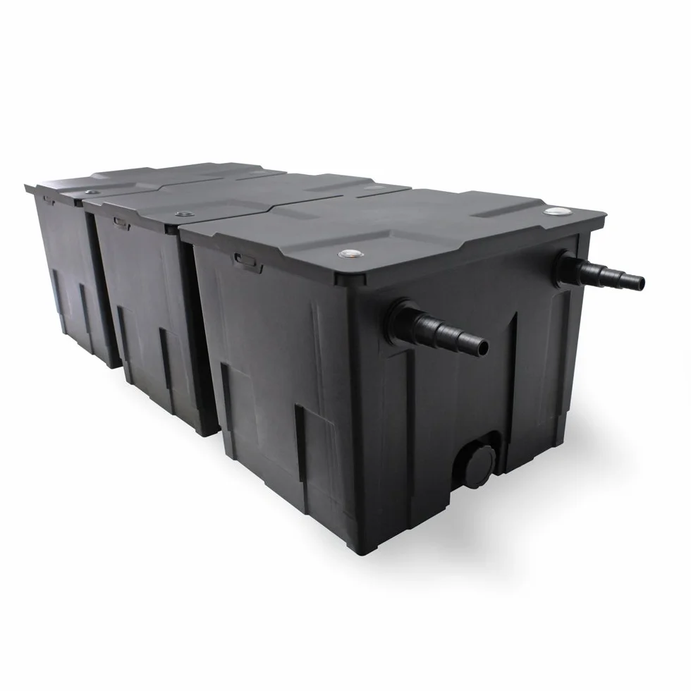Set filtrante per laghetto Filtro bio da 90000l con Chiarificatore UVC 24W, Pompa 80W e Tubo 25m
