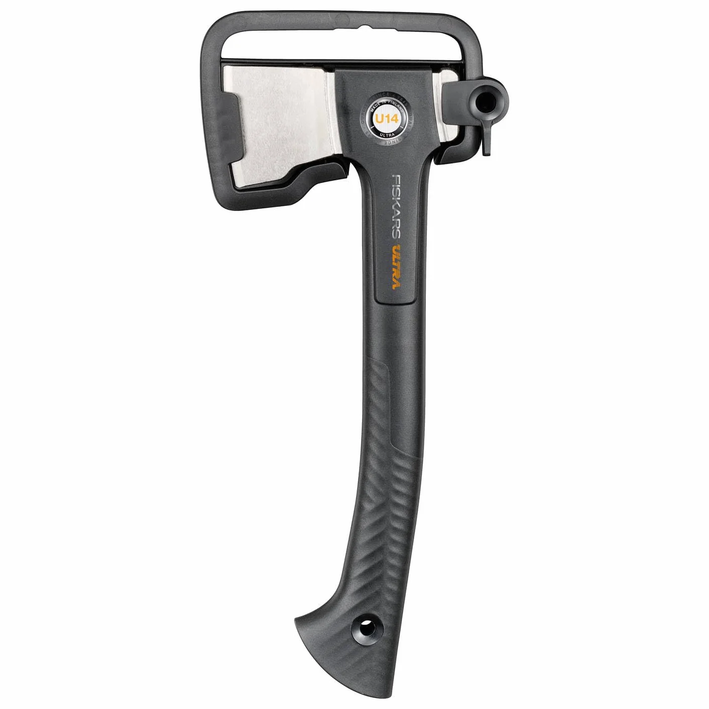 Fiskars Ultra Ascia Universale U14, Ascia Multiuso per Giardino, Lama Acciaio Carbonio, Manico FiberComp, 35,5 cm, Nero