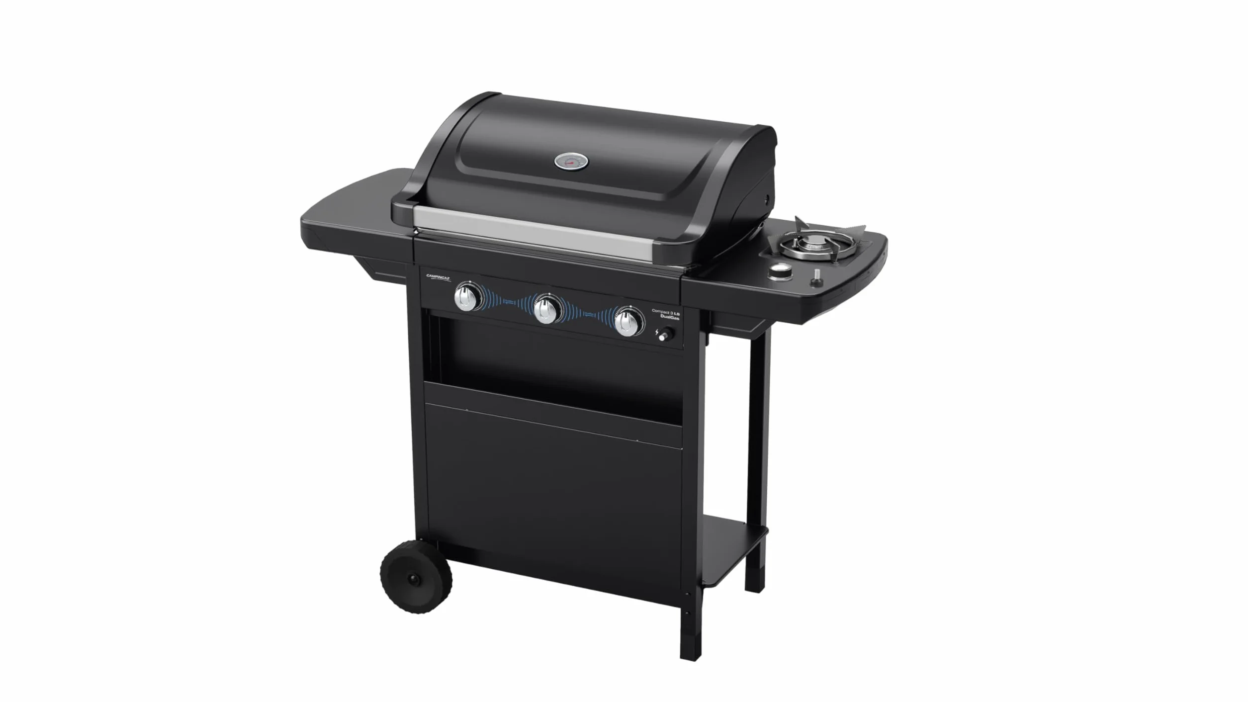 Campingaz Grill a Gas Compact 3 LS Dualgas 7,5 kW 3 bruciatori Carrello Doppia Alimentazione GPL
