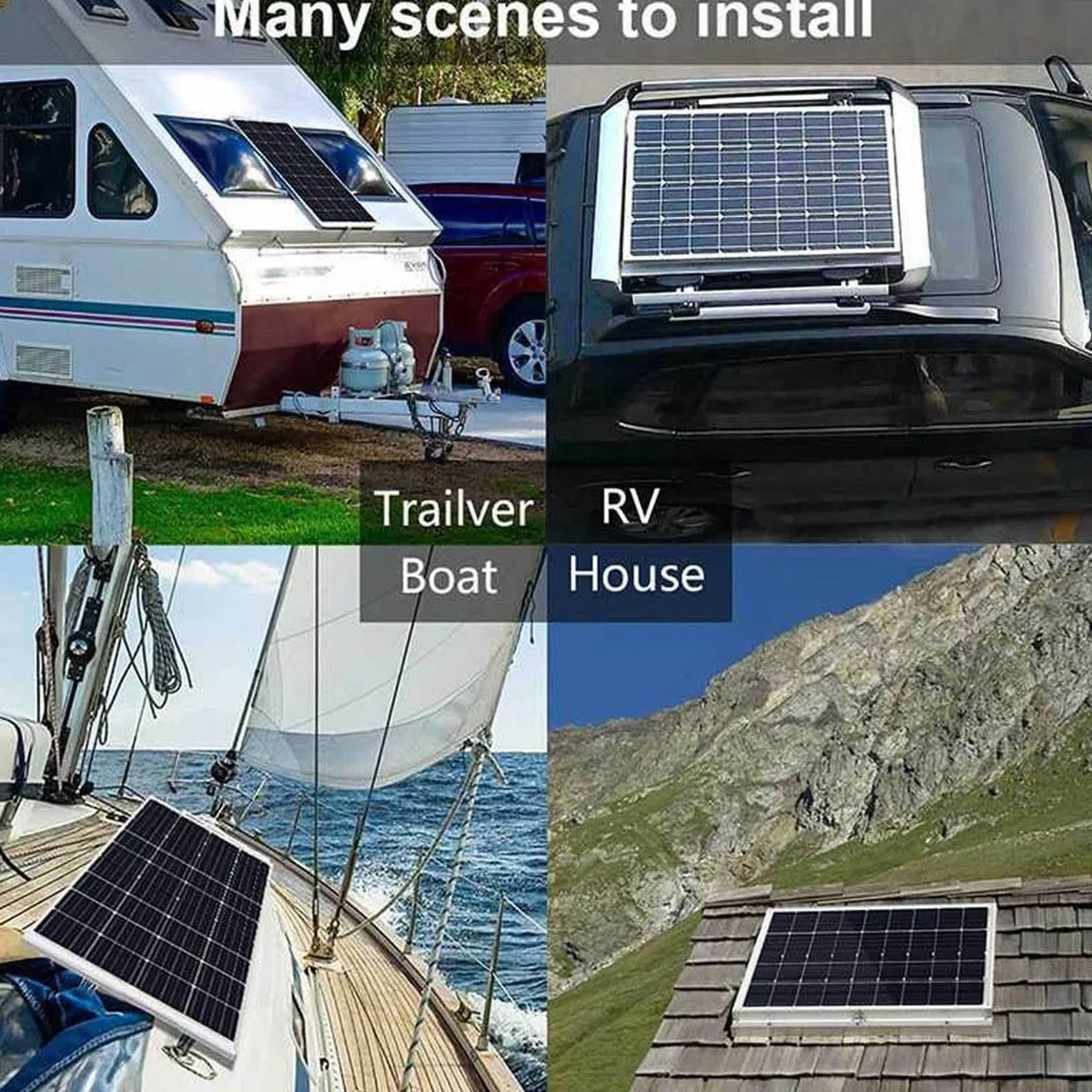 Caricabatteria Solare per Auto 100 W 12 V Mantenitore Batteria