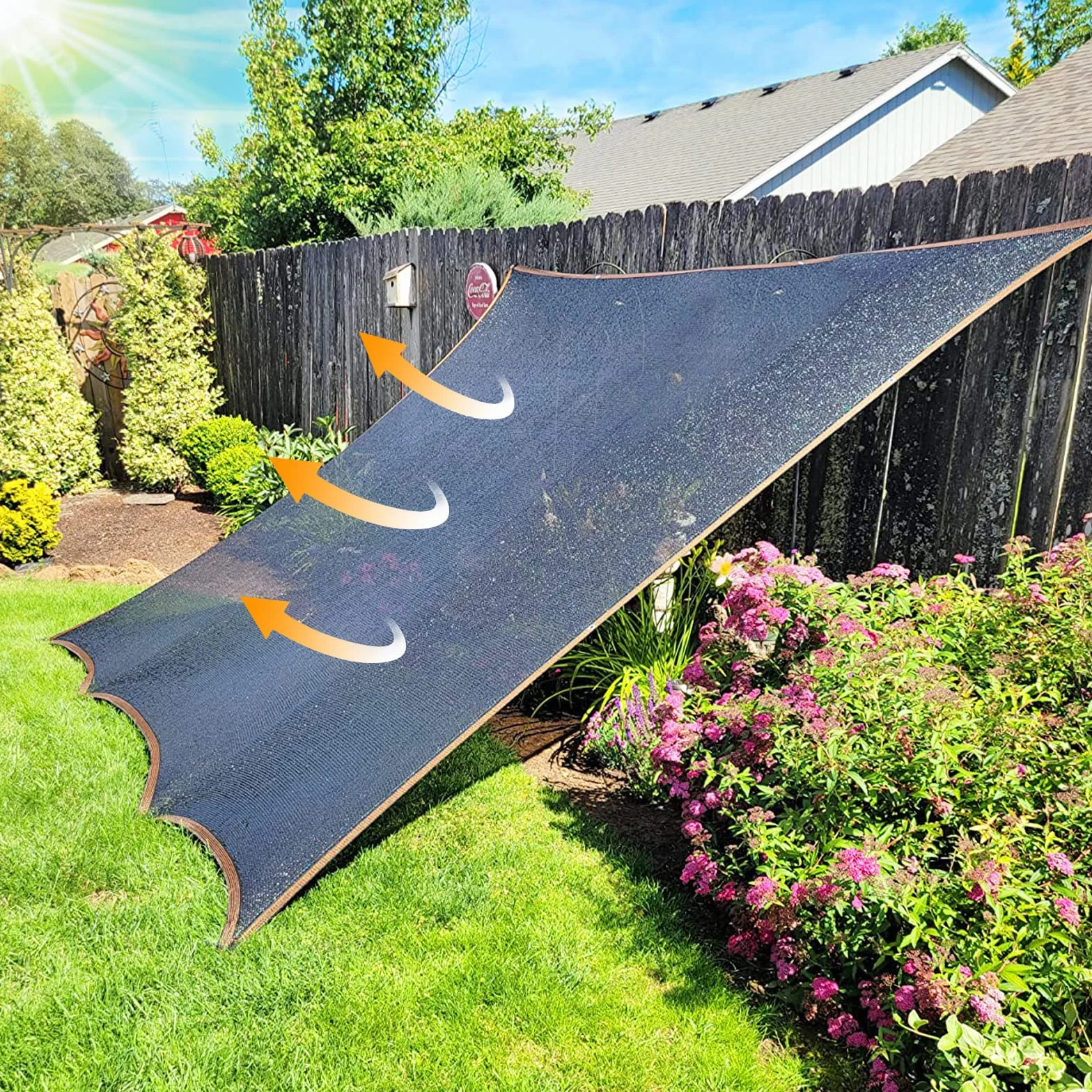 QLOFEI Rete Ombreggiante con Occhielli 50% Anti UV Telo Ombreggiante Occhiellato 3x5m