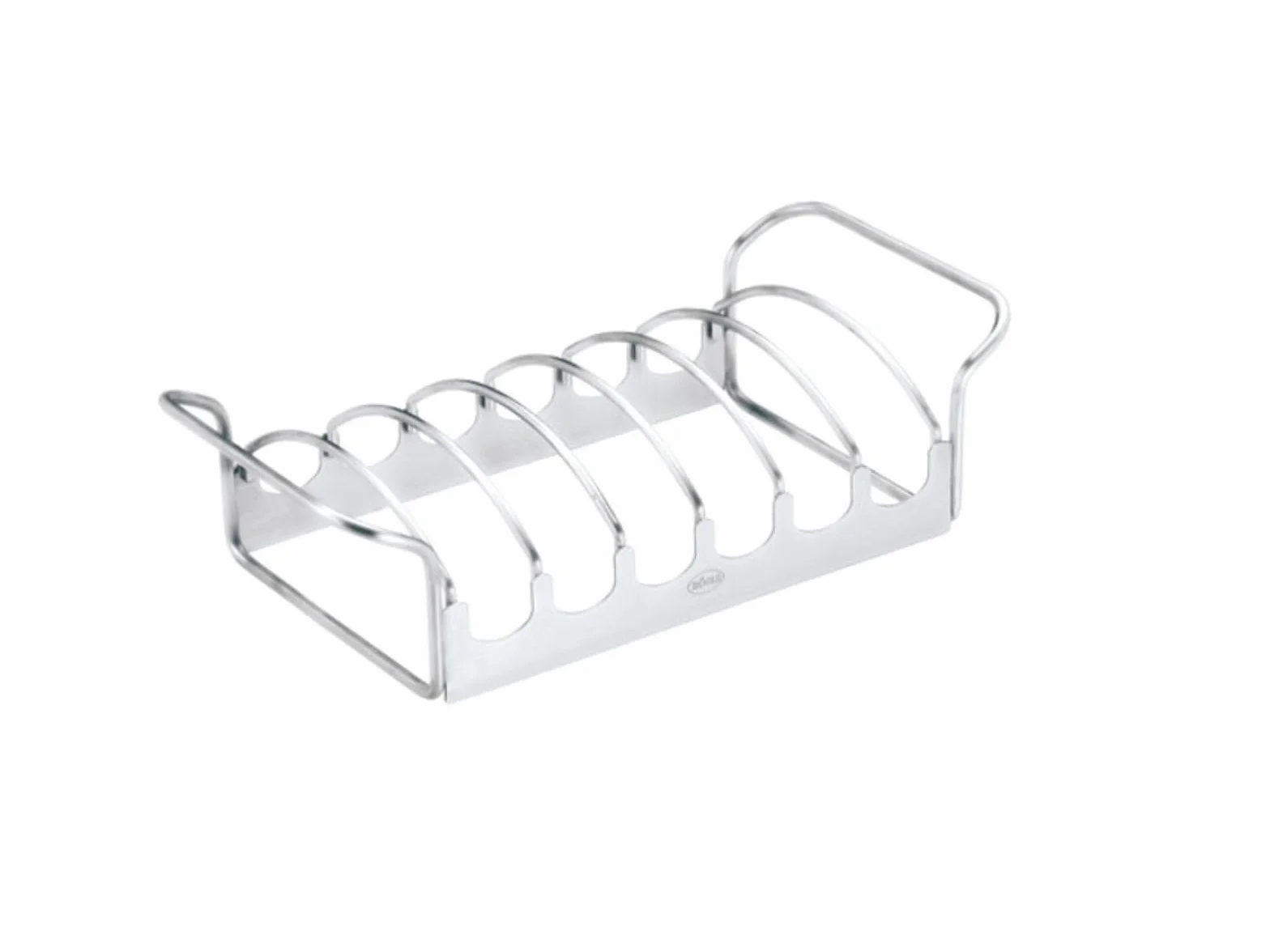 RÖSLE Piccola Griglia per Arrosti e Costine, Accessorio per la Preparazione di Costine e Arrosti Sul Barbecue a Gas e a Carbone, Acciaio Inox 18/10, Compatibile con Forno e Lavastoviglie