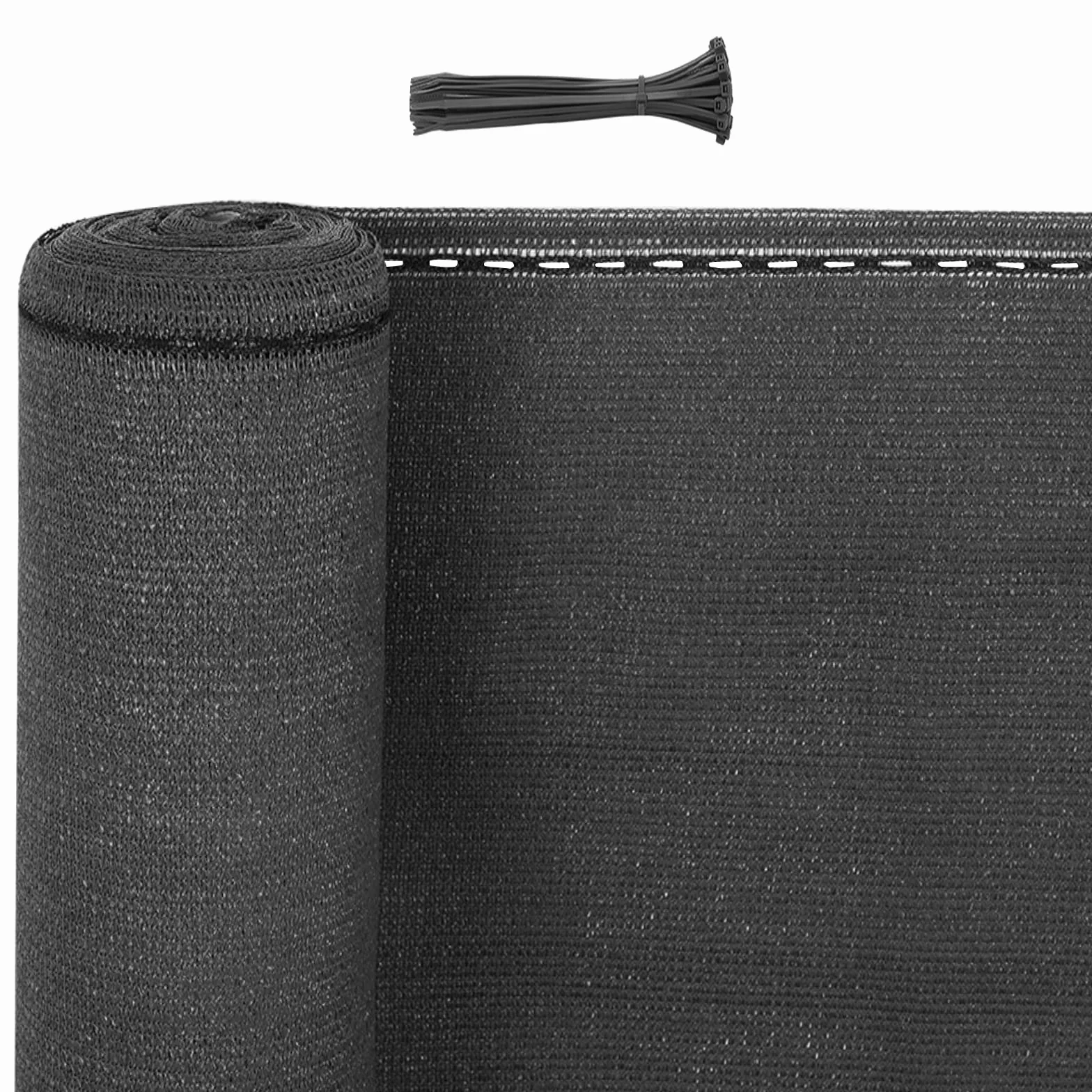 WOLTU Rete Ombreggiante 1x20m, Telo Frangivista per Recinzione da Giardino 180 g/m² HDPE, con Occhielli e Fascette, Resistente alle Intemperie, per Esterno, Balcone e Giardino, Antracite