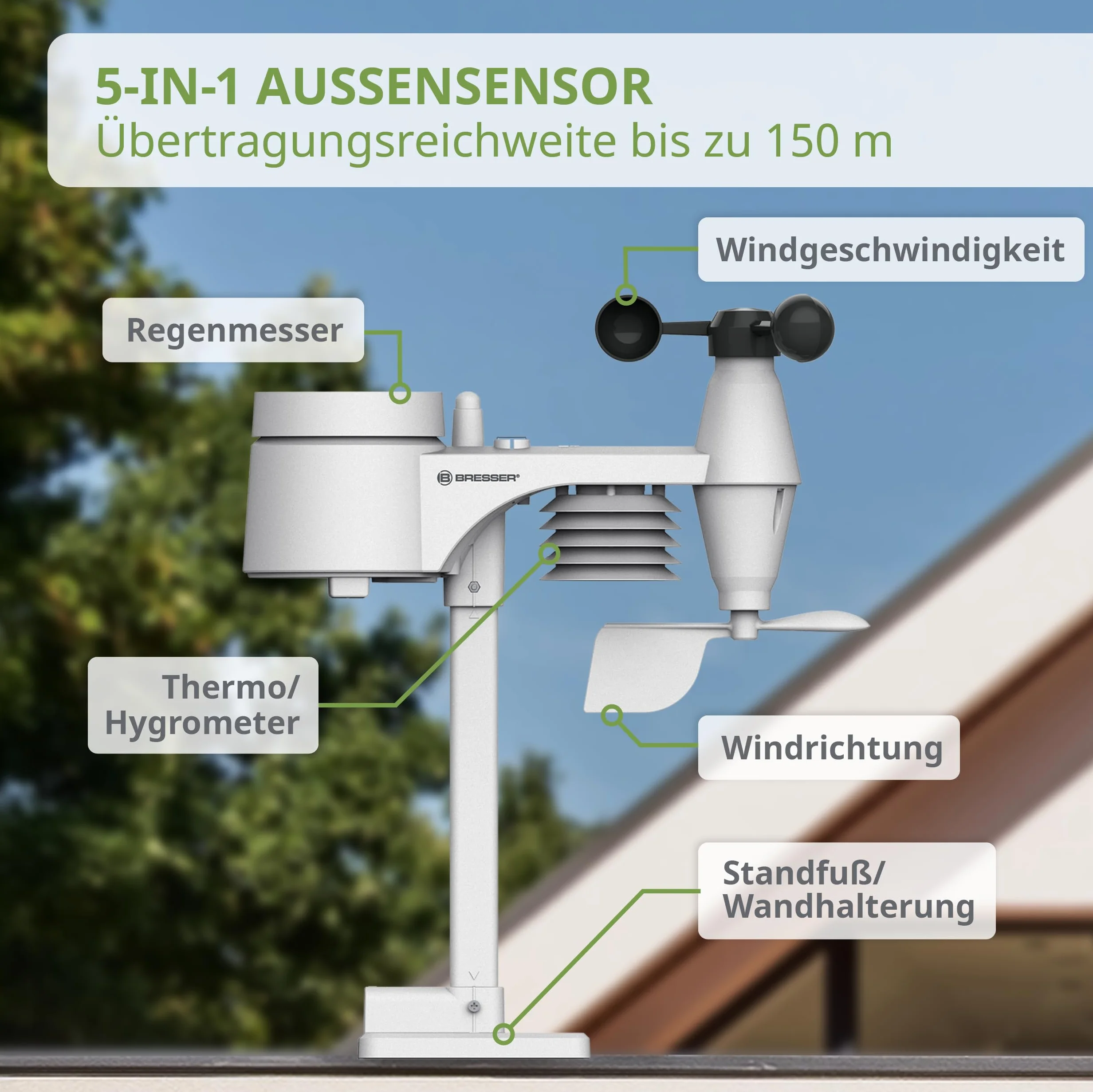Bresser Centro Meteo 5 in 1 Beaufort con display a colori