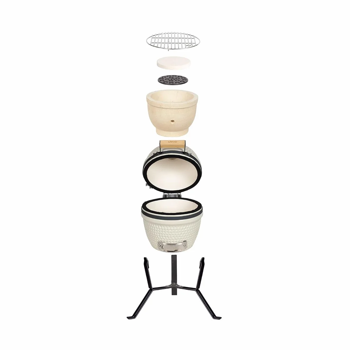 Livoo Barbecue affumicatoio Kamado DOC330 ø27 cm argilla refrattaria