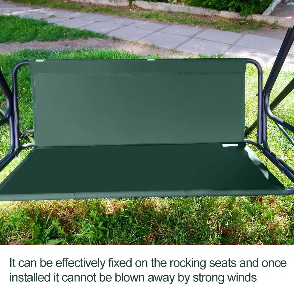 WingFly Coprisedile da Giardino per Dondolo, per Sedia a Dondolo da Giardino, Coprisedili per Altalena da Giardino, Copertura per Sedia da Giardino, 2 e 3 Posti(Verde 115 x 48 x 48cm)