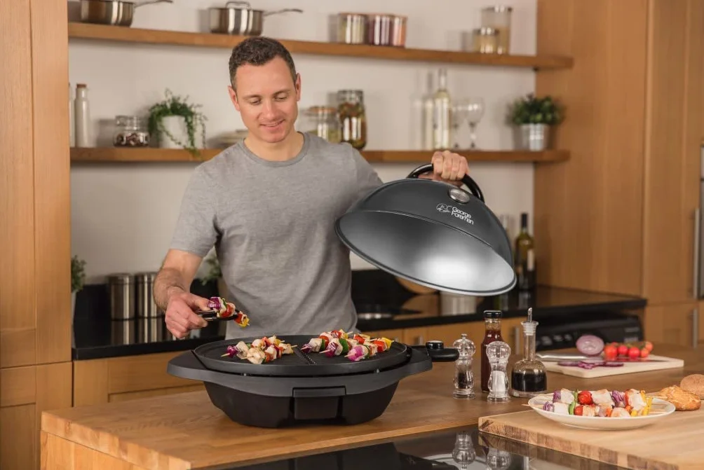 George Foreman Grill Elettrico 2 in 1 2400 W Ø44,5 cm Tavolo Pedistallo