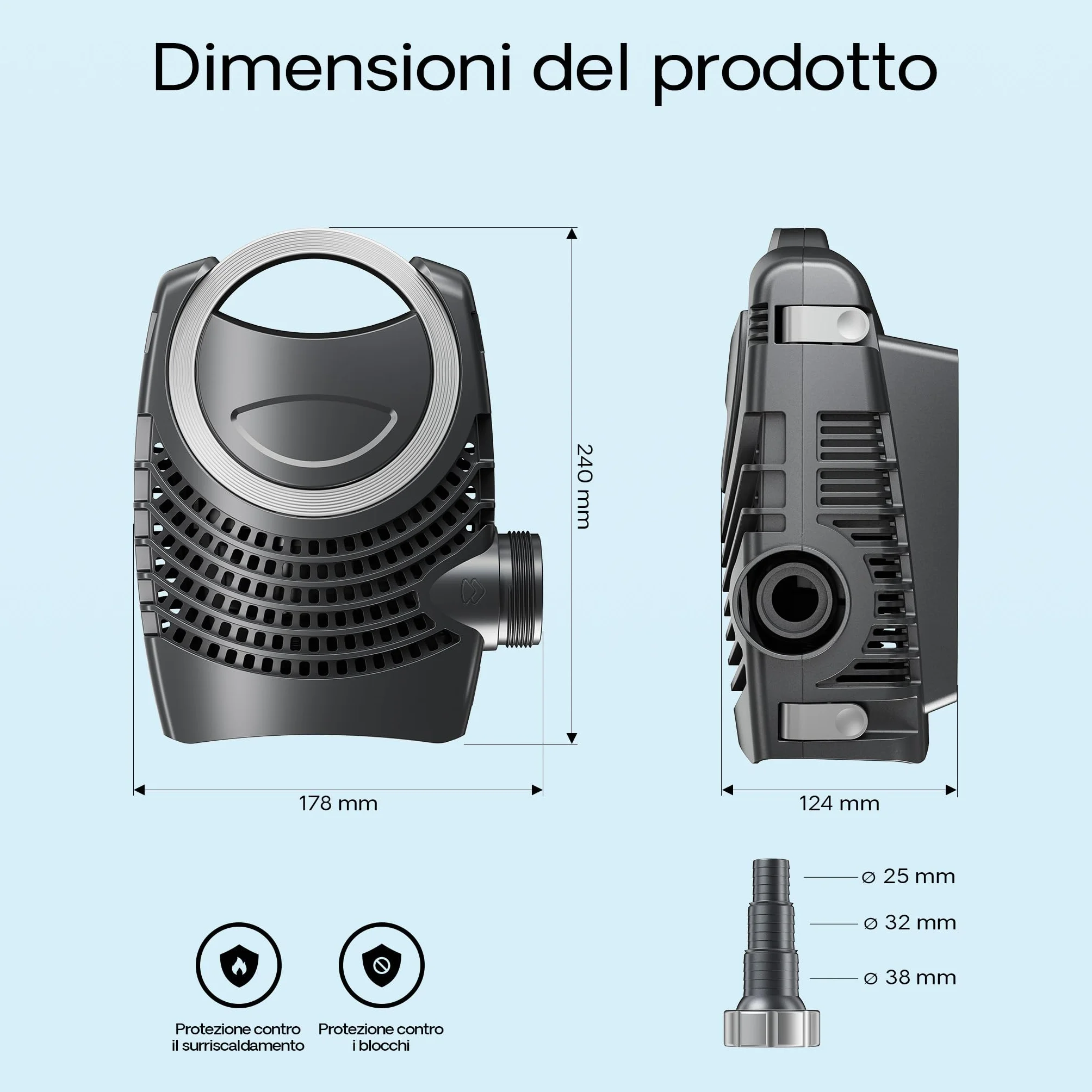 Set per laghetto SunSun CBF-350 CUV-236 36W NEO6000 Pompa Tubo