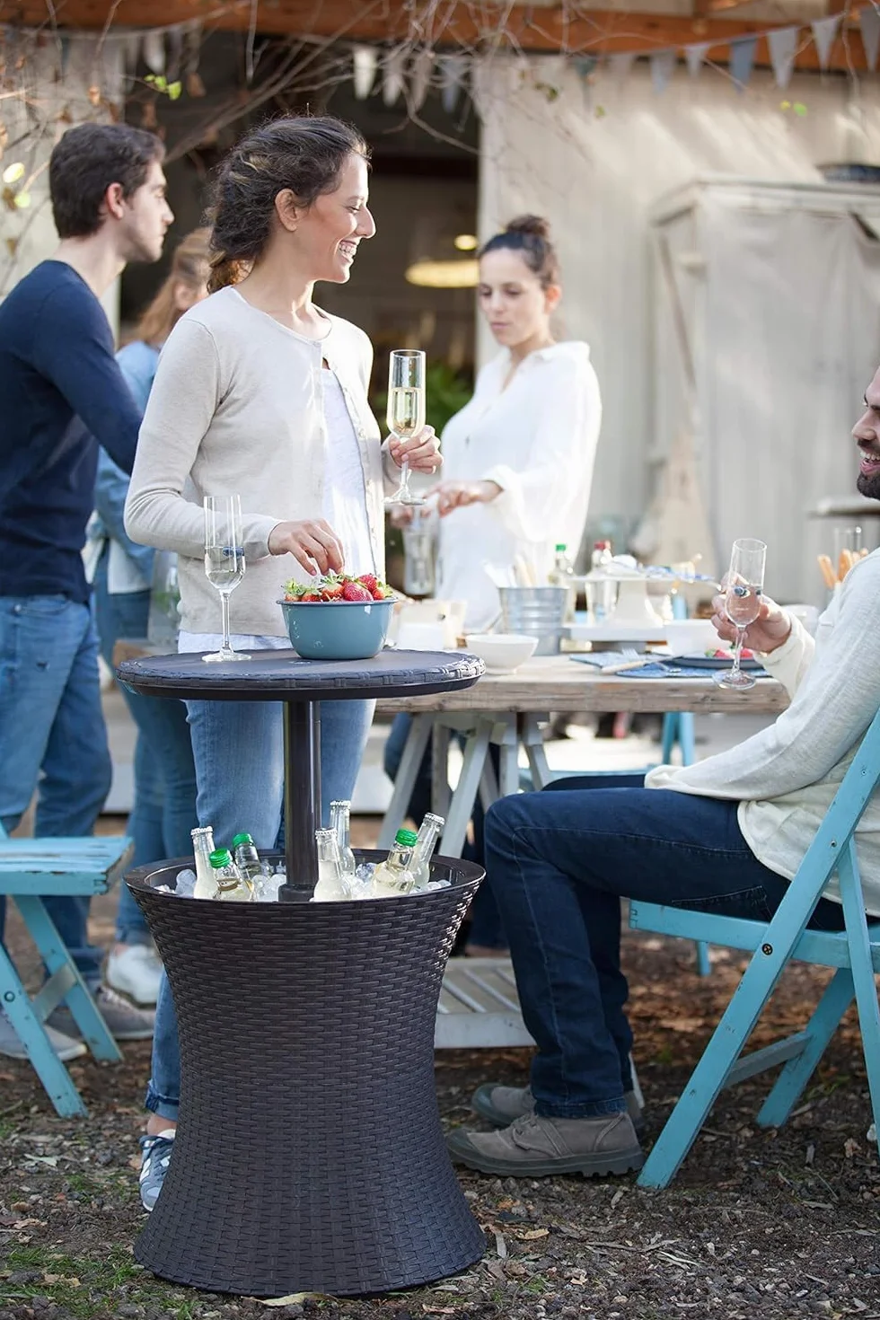Curver Tavolo Bar Rattan Marrone