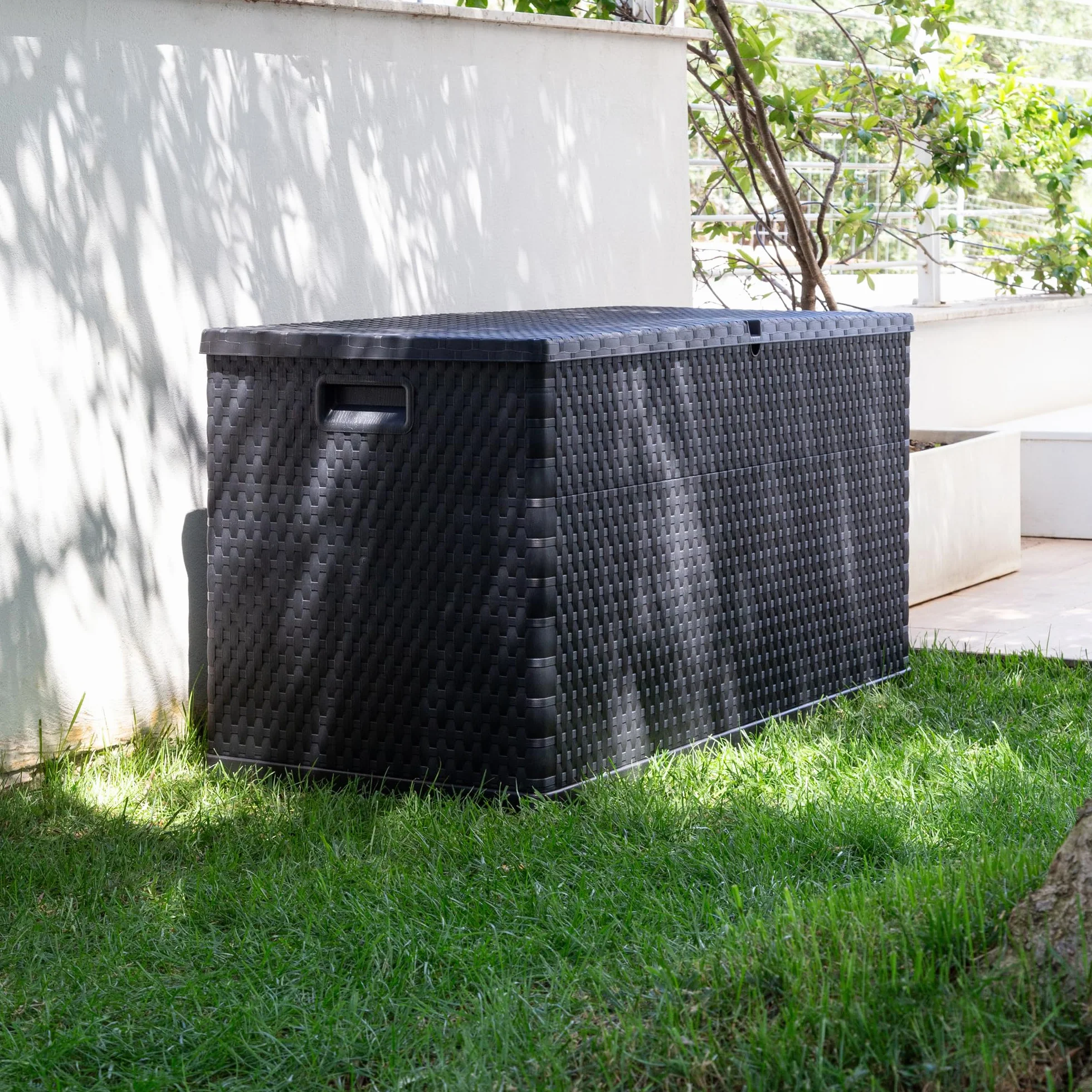 Toomax Multibox Rattan baule 420L plastica resistente antracite UV