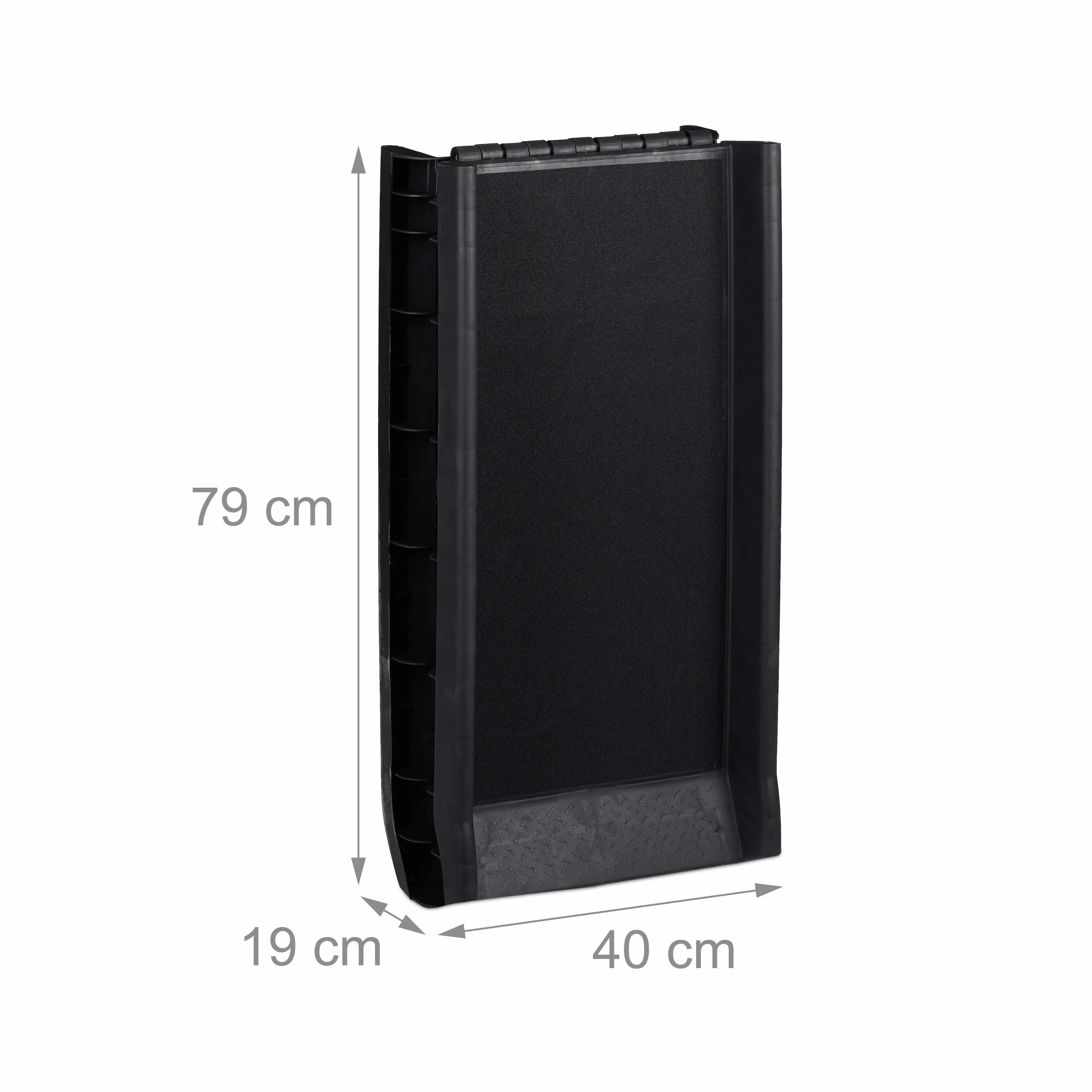 Relaxdays Rampa da Auto per Cani Pieghevole Antiscivolo 90 kg 156x40 cm Nero