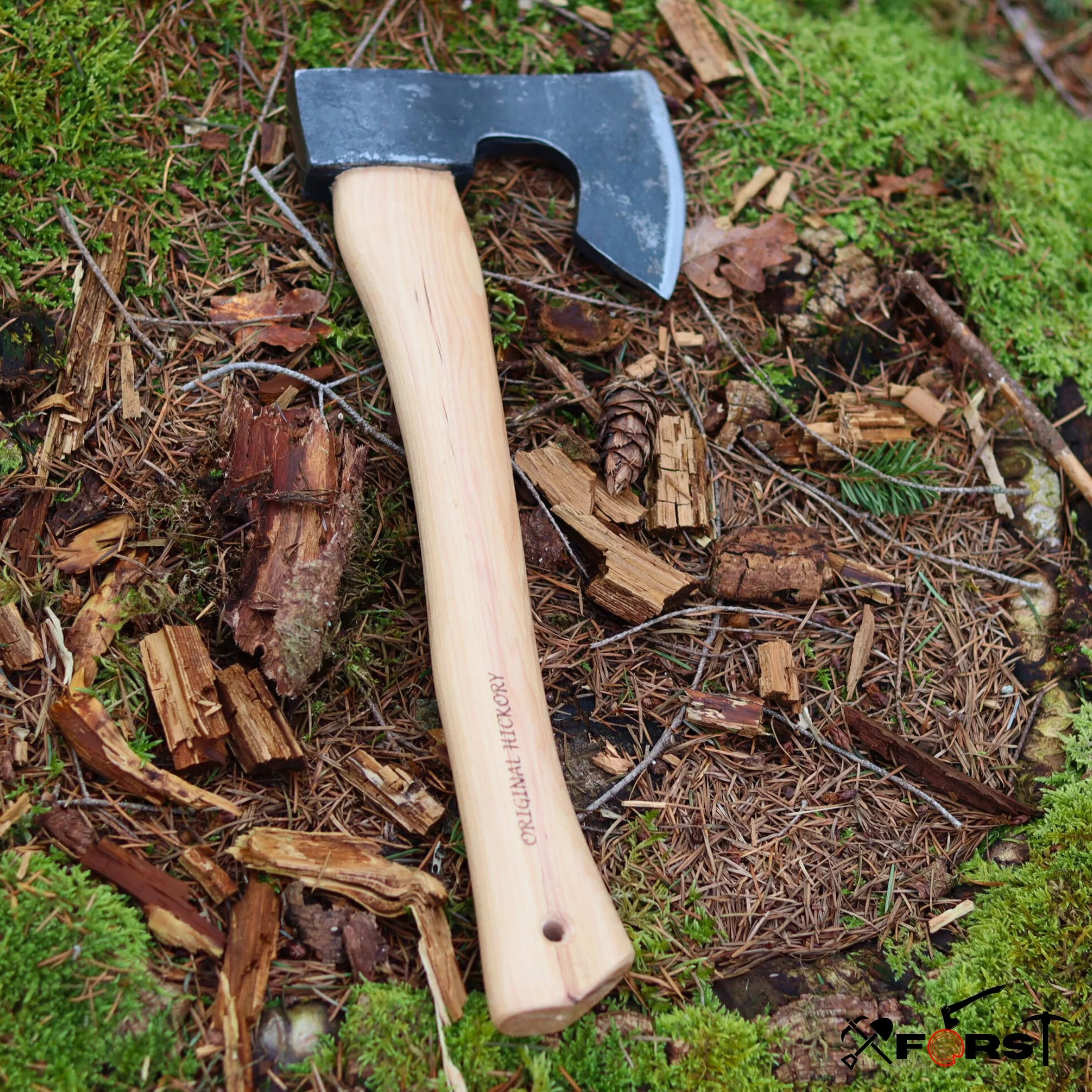 Xforst X-H6 Ascia Accetta vichinga, Ascia da sopravvivenza in acciaio al carbonio forgiato 38 cm 0,75 kg