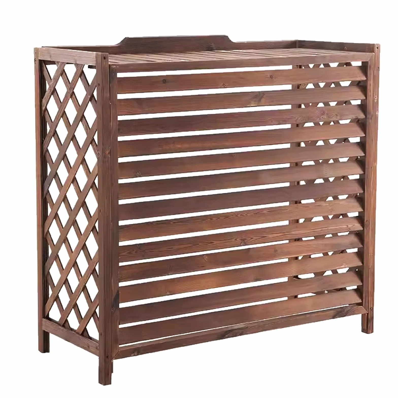 Copri Climatizzatore Esterno in Legno Copri Condizionatore Copertura Radiatore All'aperto Tavola Addensata Impianto Decorativo Display X-Large