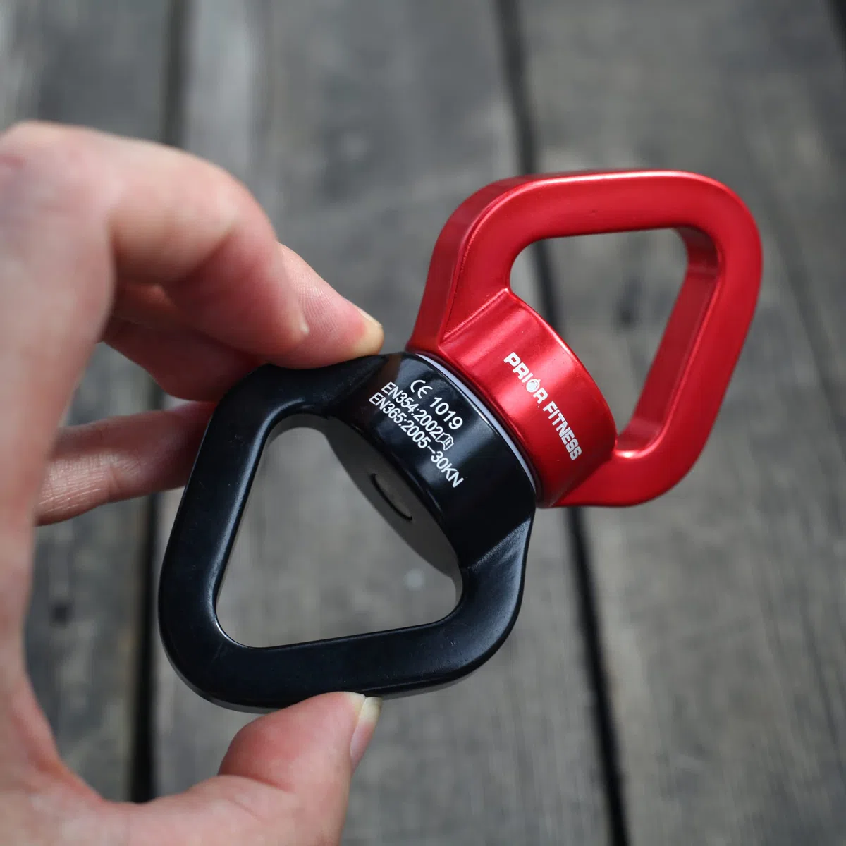 PRIOR FITNESS Accessori per altalena in seta 30KN rosso e nero Gancio girevole a 360° Certificato CE