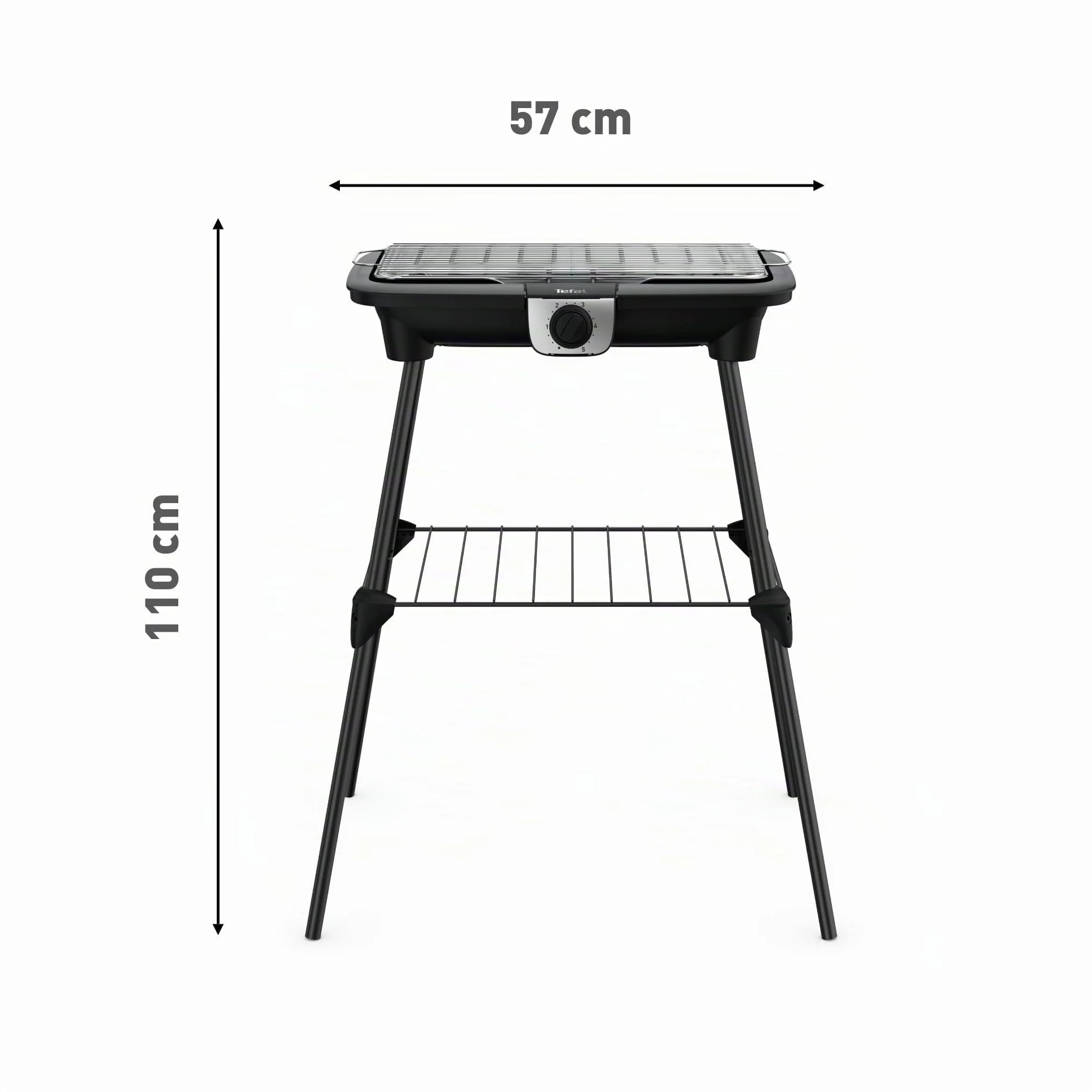 Tefal EasyGrill XXL Barbecue Elettrico 2500W Termostato Regolabile Antivento