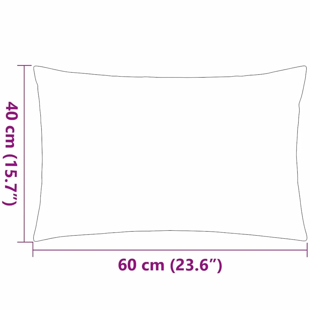 vidaXL 4X Cuscini da Esterno Guanciali Decorativi da Giardino Robusti Resistenti per Sedie Divani con Cerniera in Poliestere 60x40 cm Grigi