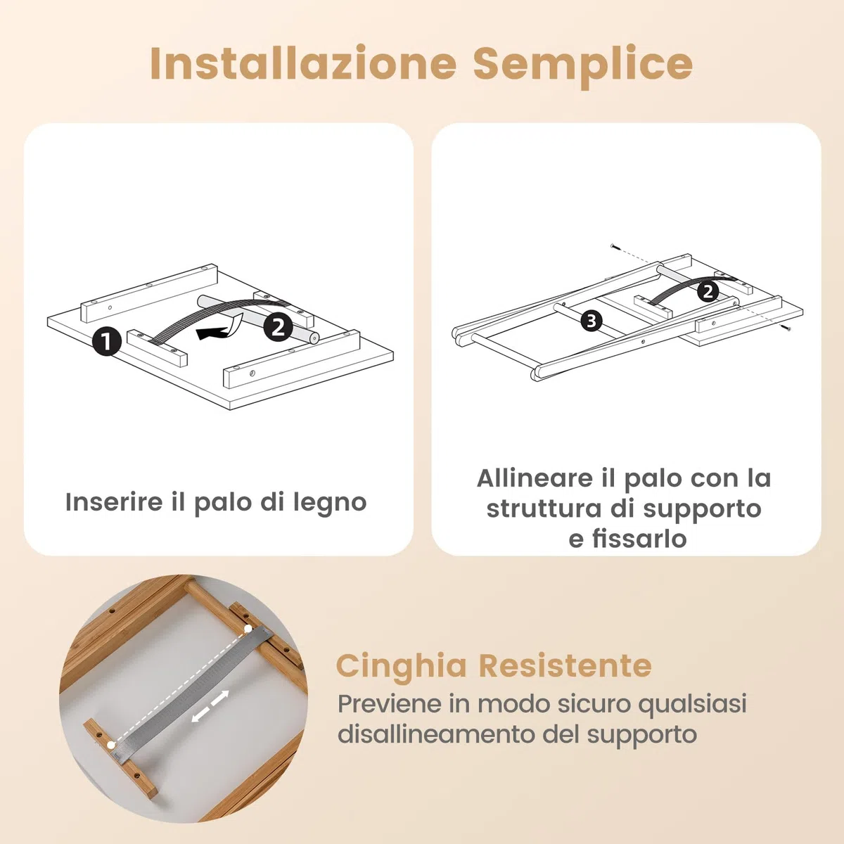 COSTWAY Set di 2 Tavolini Pieghevoli Laterale, Tavolino Portatile da Salotto Salvaspazio, Tavolo Laterale in Bambù, per Soggiorno Patio Terazza, Portata 20 kg, Senza Montare
