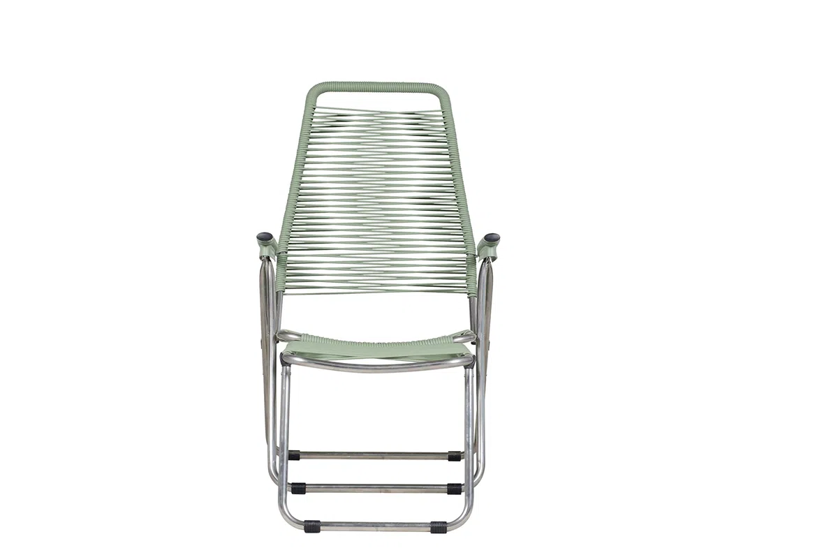 Fiam Spaghetti Poltrona Relax Cordonata Da Esterno Telaio Alluminio PVC Sage Green