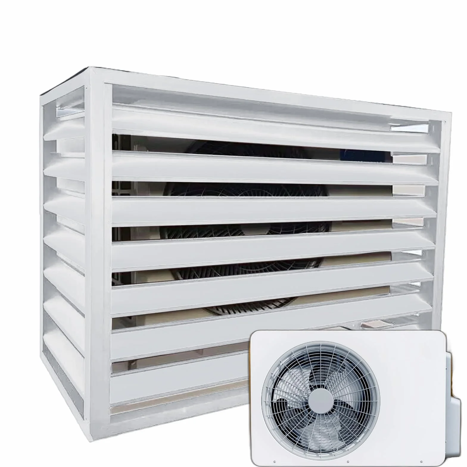 copertura condizionatore esterno Bianco Piano Sup 110×60×80(2-3P) - Robusta Duratura Facile da Pulire - Perfetta per Giardini Balconi e Terrazze