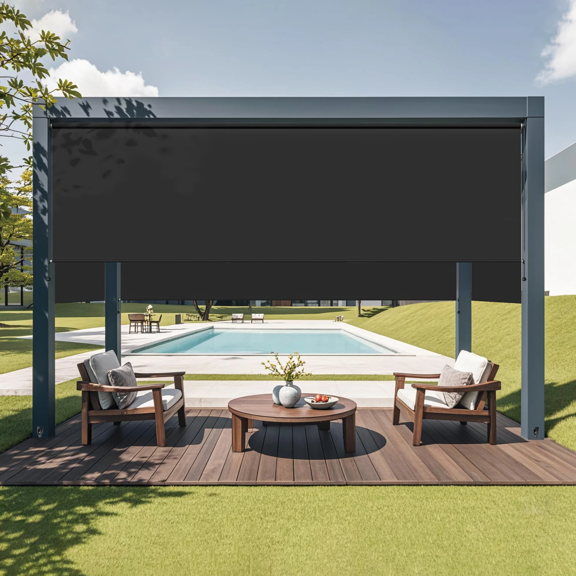 Tenda da sole per esterno Impermeabile 180x180cm Antracite